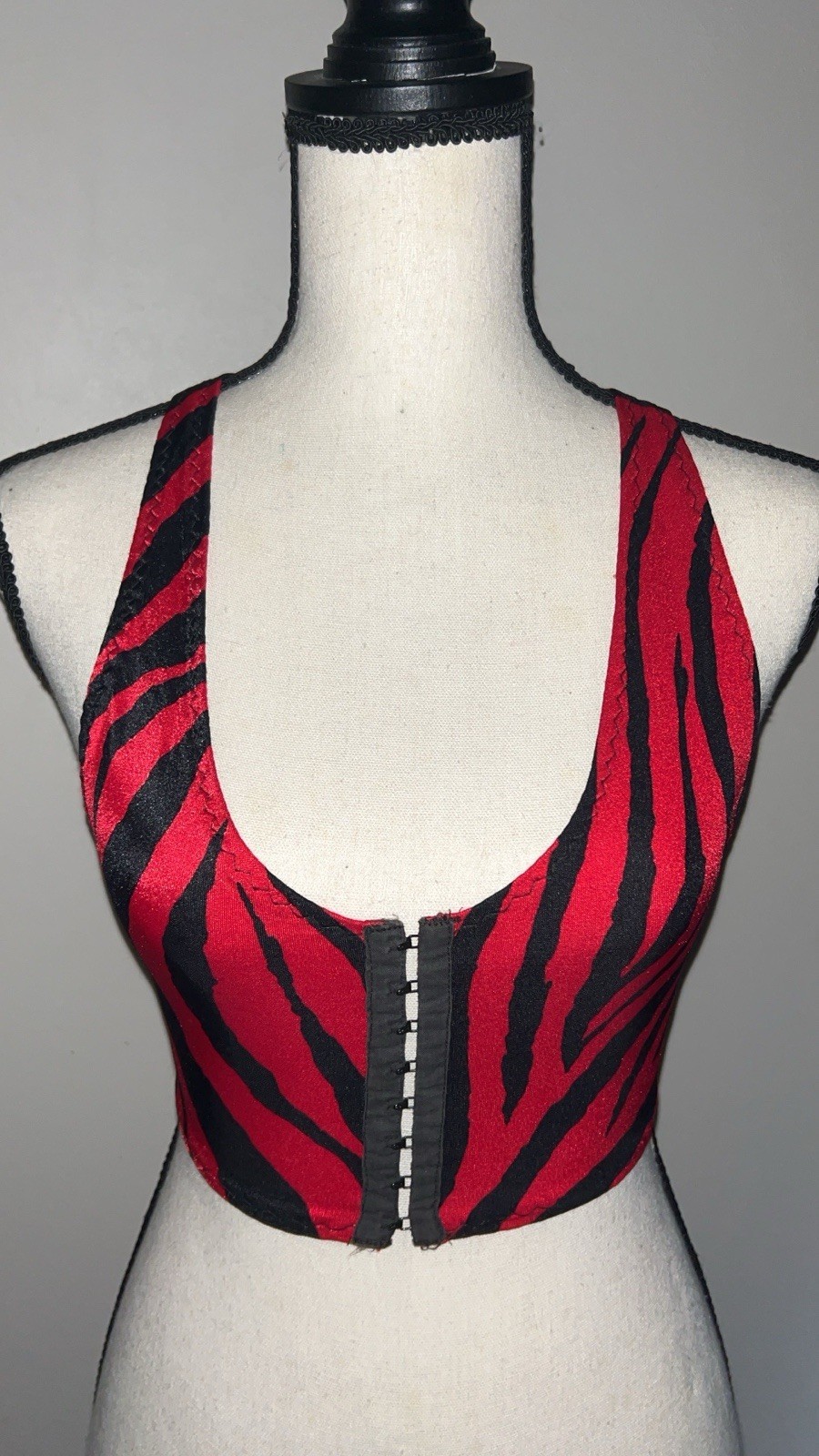 VINTAGE Shirley Of Hollywood corset halter top . Size Small