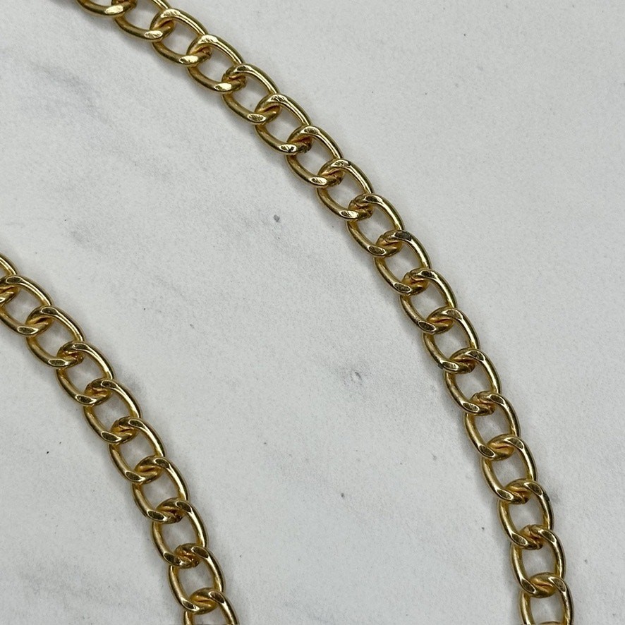 Gold Tone Chain Link Crossbody Purse Handbag Replacement Strap – 50″