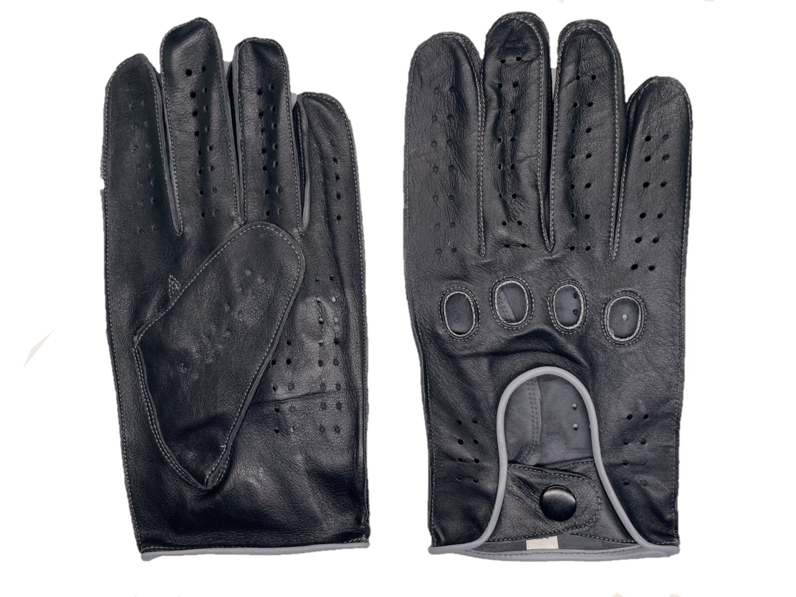 MEN’S 100% GENUINE LEATHER DRIVING GLOVES REVERSE STITCH CHAUFFEUR