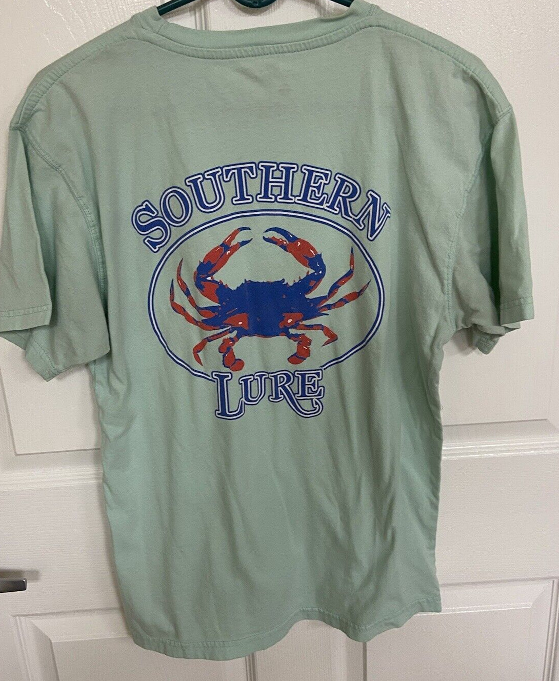 Southern Lure Medium Green Crab T-Shirt Logo Front Pocket