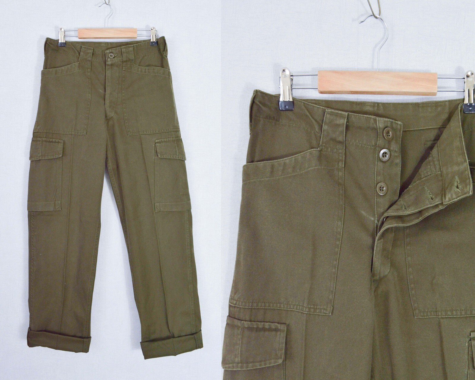 Austrian Fatigue Cargo Trousers Army Green – Various Sizes – 30 32 34 36 38 40