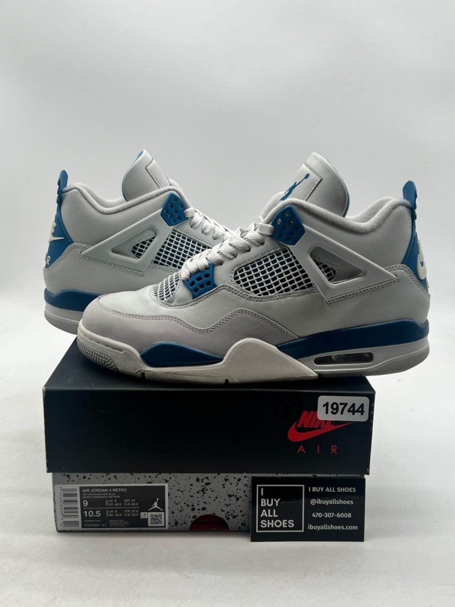 Jordan 4 Retro Military Blue (2024) 9 (Lightly Worn Pre-Owned) Size 9
