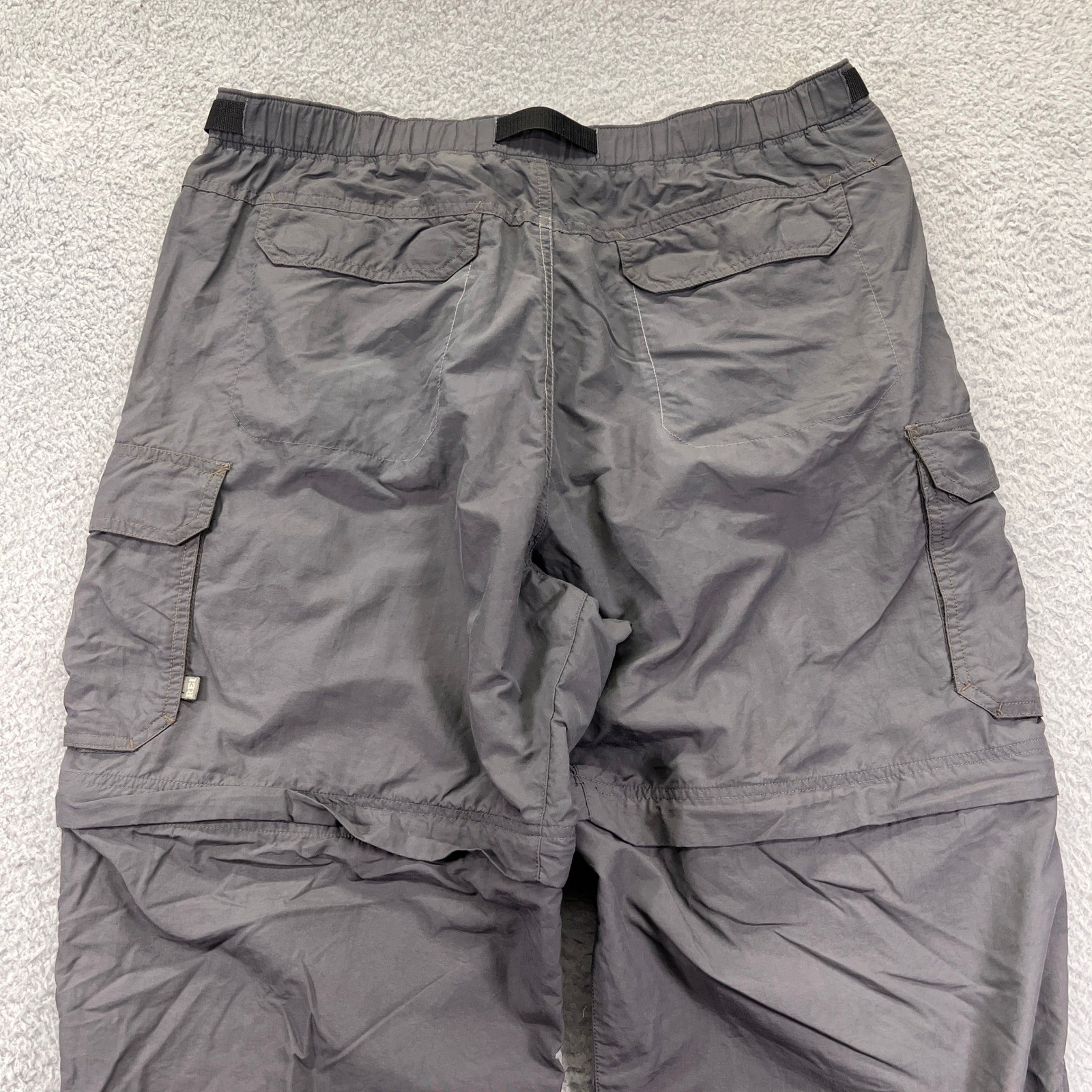 Rei Co-Op Pants Mens Large x30 Green Trailmade Cargo Roll Up Belted Nylon Hiking
