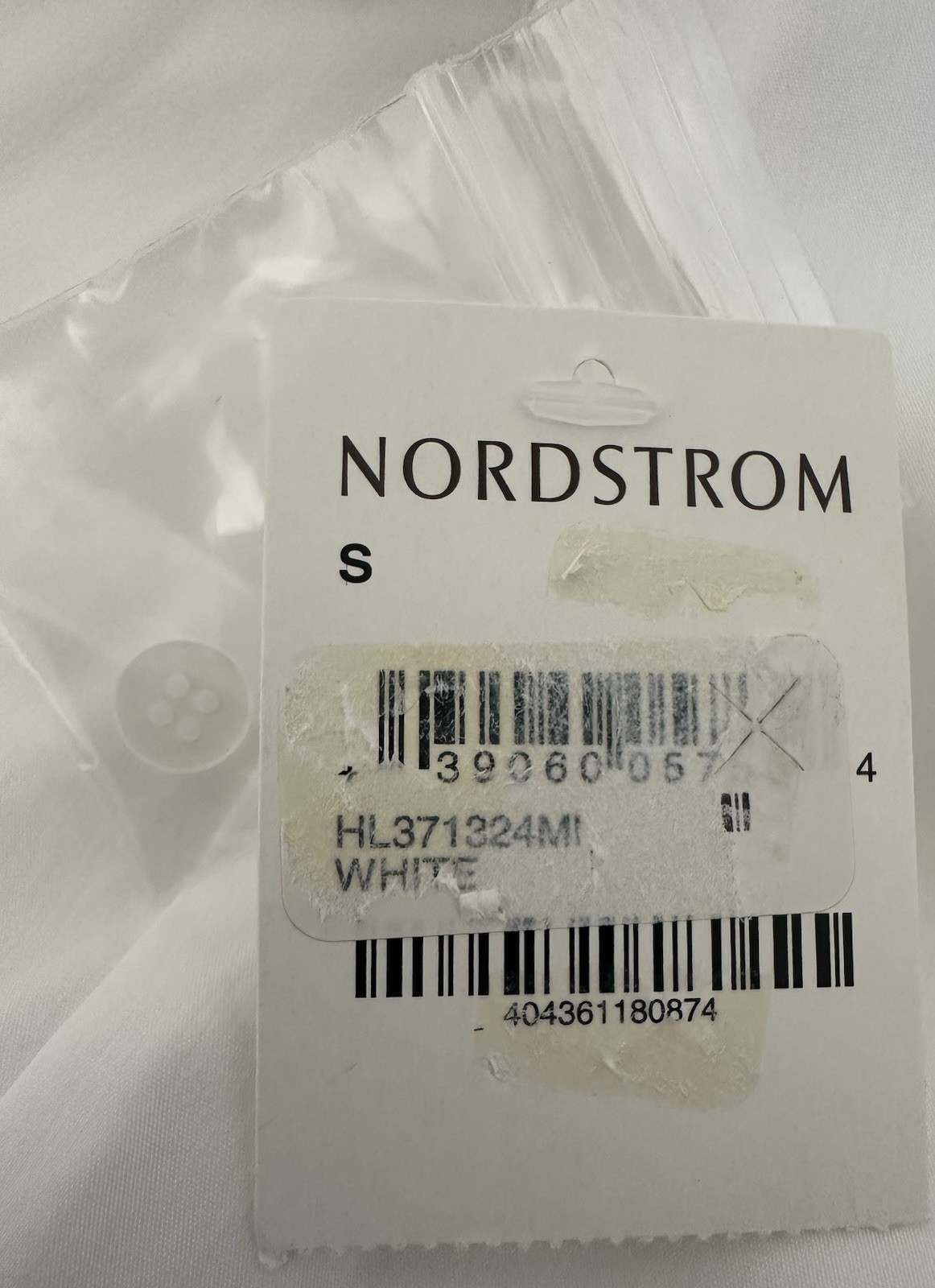 NWT Nordstrom Trouvé Women White Button Down Dress Shirt French sleeves Small