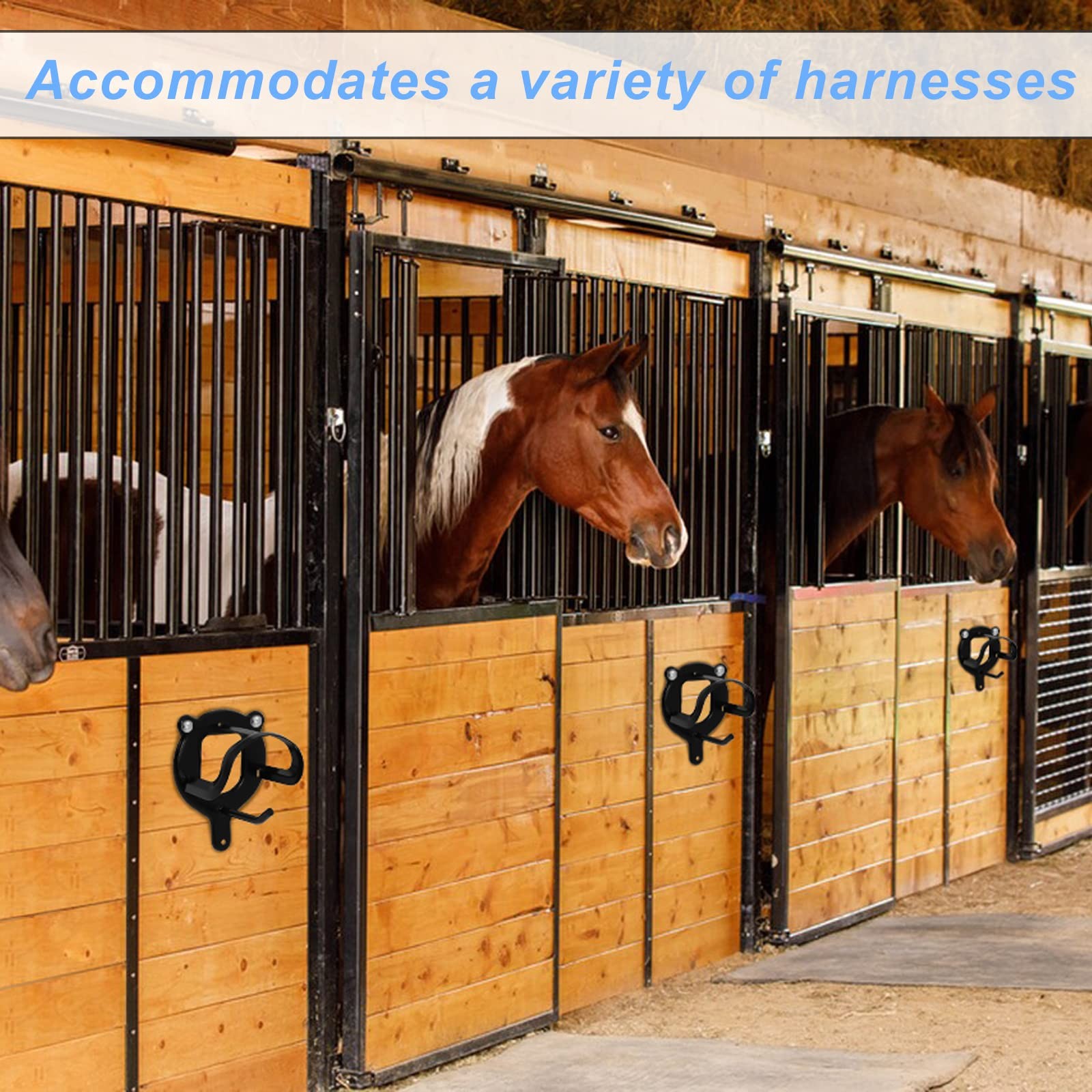 12 Counts Horse Bridle Rack, Bridle Bracket Bridle Hooks with Tubes and Screw…