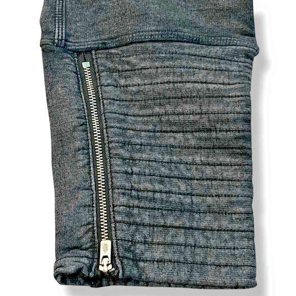 Free People Movement High Rise Get On It Leggings Side Pocket Moto Zip Cuffs XS