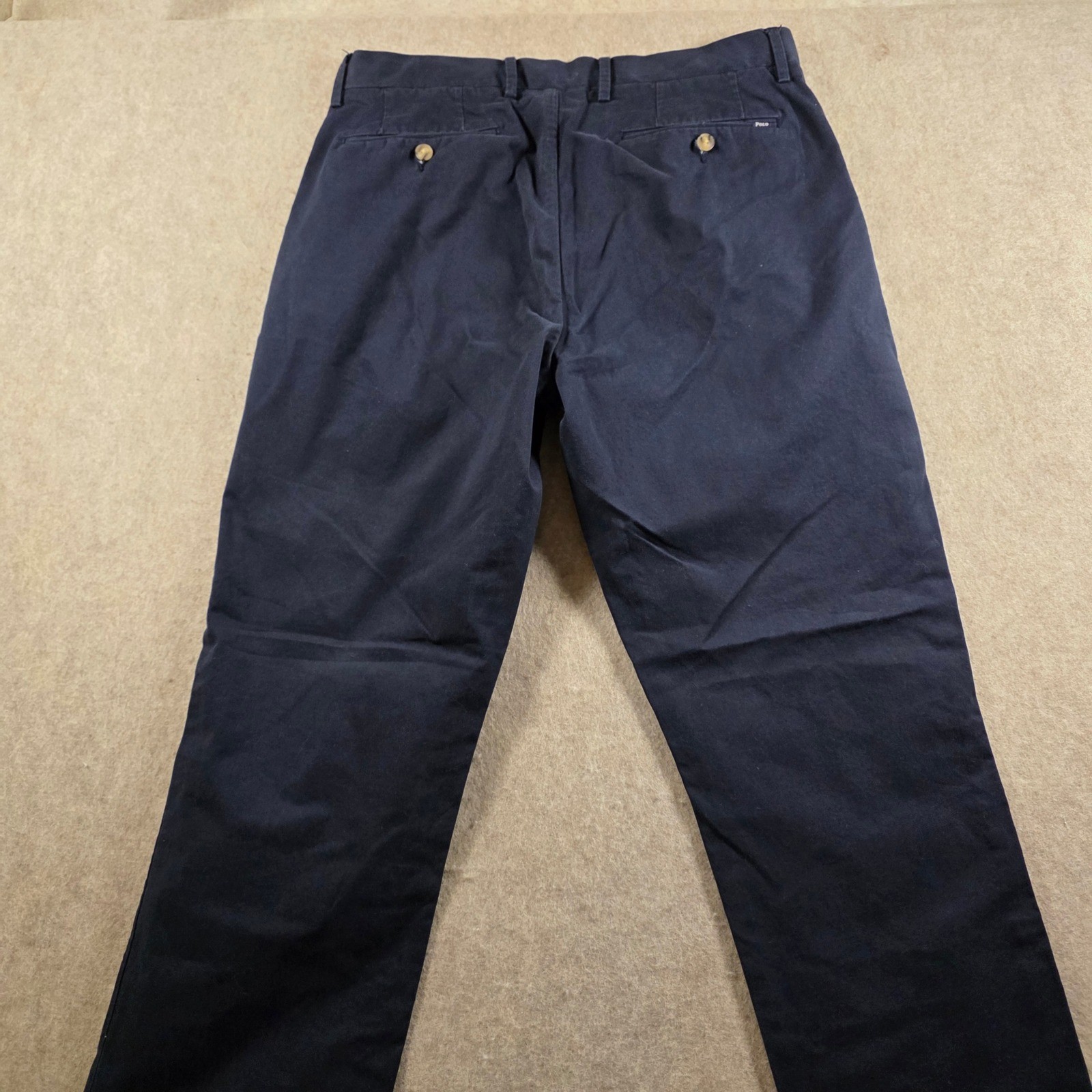 Polo Ralph Lauren Mens Navy Blue Stretch Classic Fit Chino Pants 33×30 RN41381