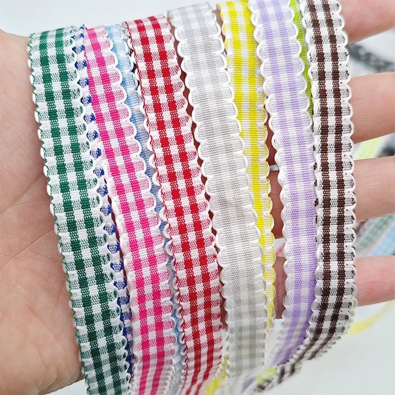 1 Pair 1cm Wide Ribbon Grid Flat Shoelaces Length 120cm Trendy DE Training Shoes