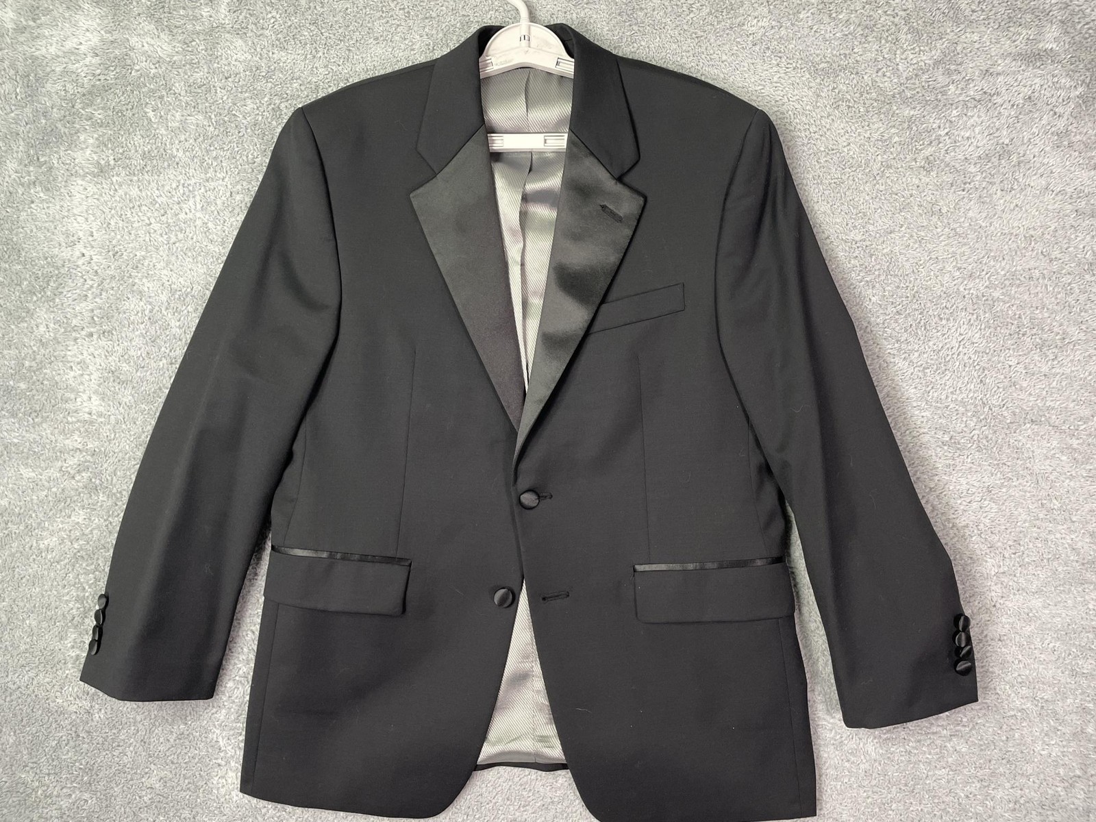 Calvin Klein Tuxedo Jacket Mens 38 Short Black Wool Peak Lapel Canada Formal