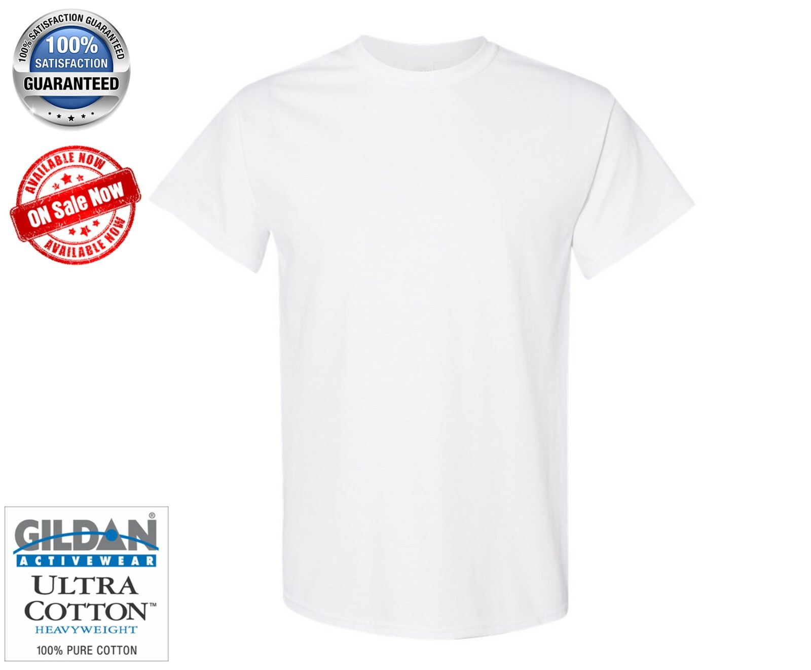 Custom Printed T-Shirts Gildan 100% Heavy 5.3oz Cotton S/M/L/XL