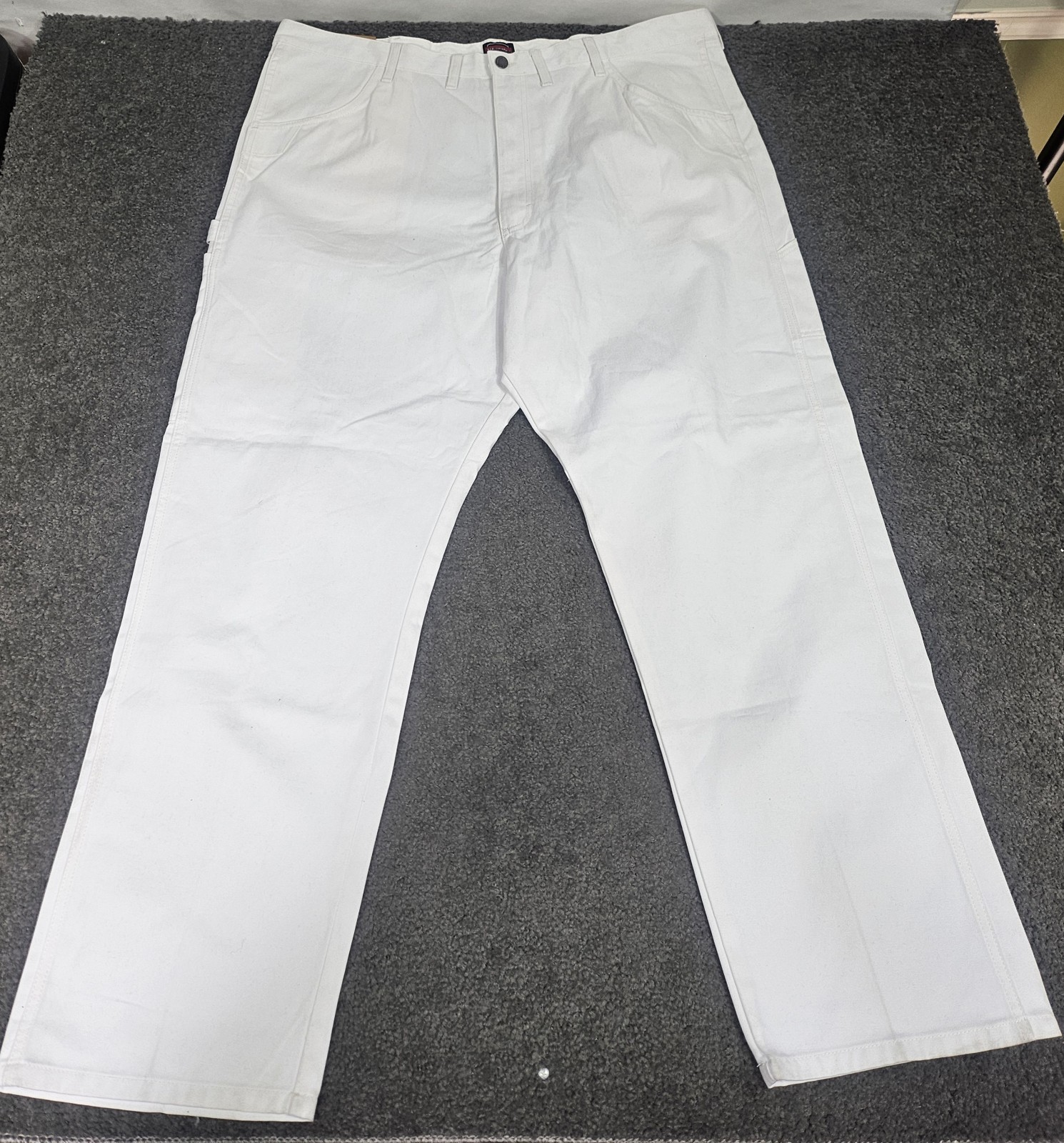 Men’s Workwear Pants 44×32 Wrangler White Carpenter Hammer Loop READ DESCRIPTION