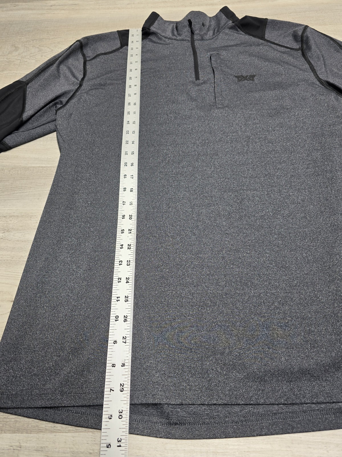 PXG Parsons Xtreme Golf 1/4 Pullover Zip Mens L Gray Paneled Performance Sweater