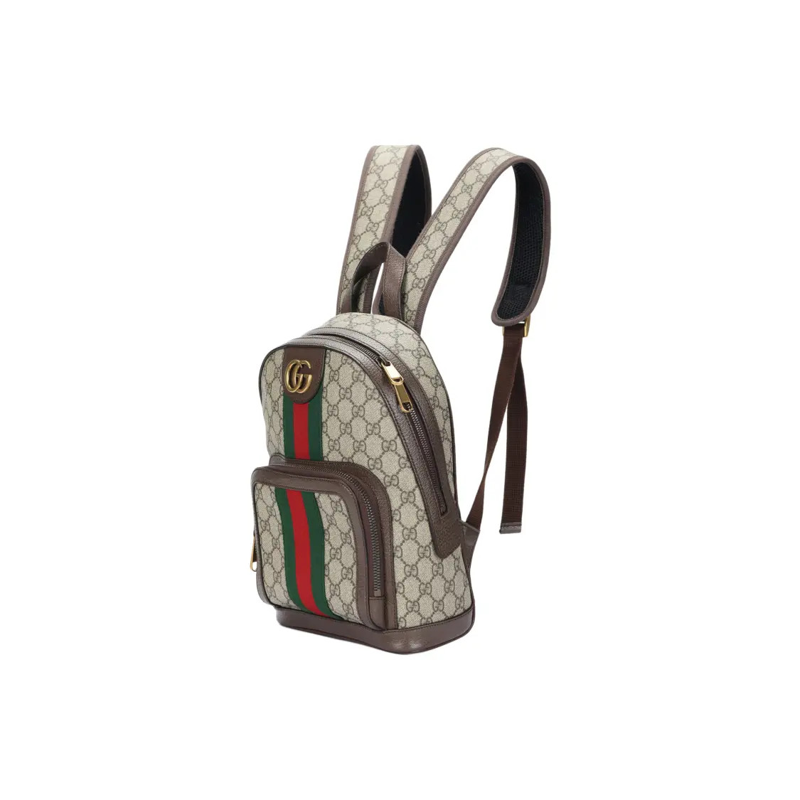Gucci Ophidia Vintage Logo Striped Ribbon Backpack Small Unisex 8.6x6x11.4 in