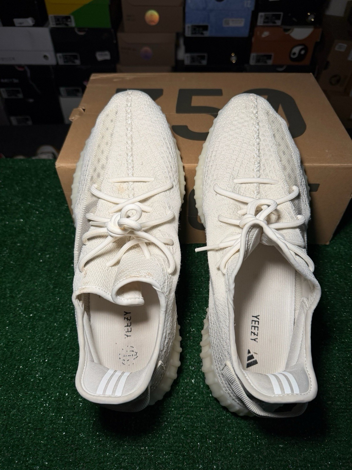 adidas Yeezy Boost 350 V2 Bone, Size 15, Lightly Worn With Box