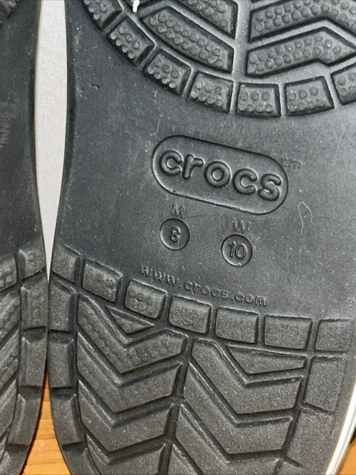Crocs Comfort Shoes W/10 – M/8 Bayaband Clogs Iconic Slip On Black White