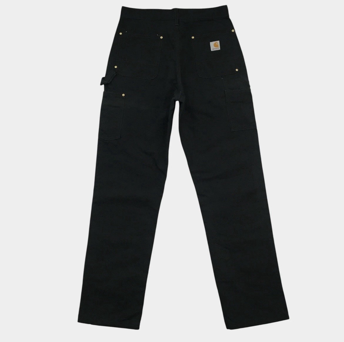 VINTAGE Carhartt B01 BLK Double Knee Logger Pants Black Duck Canvas Mens 30×32