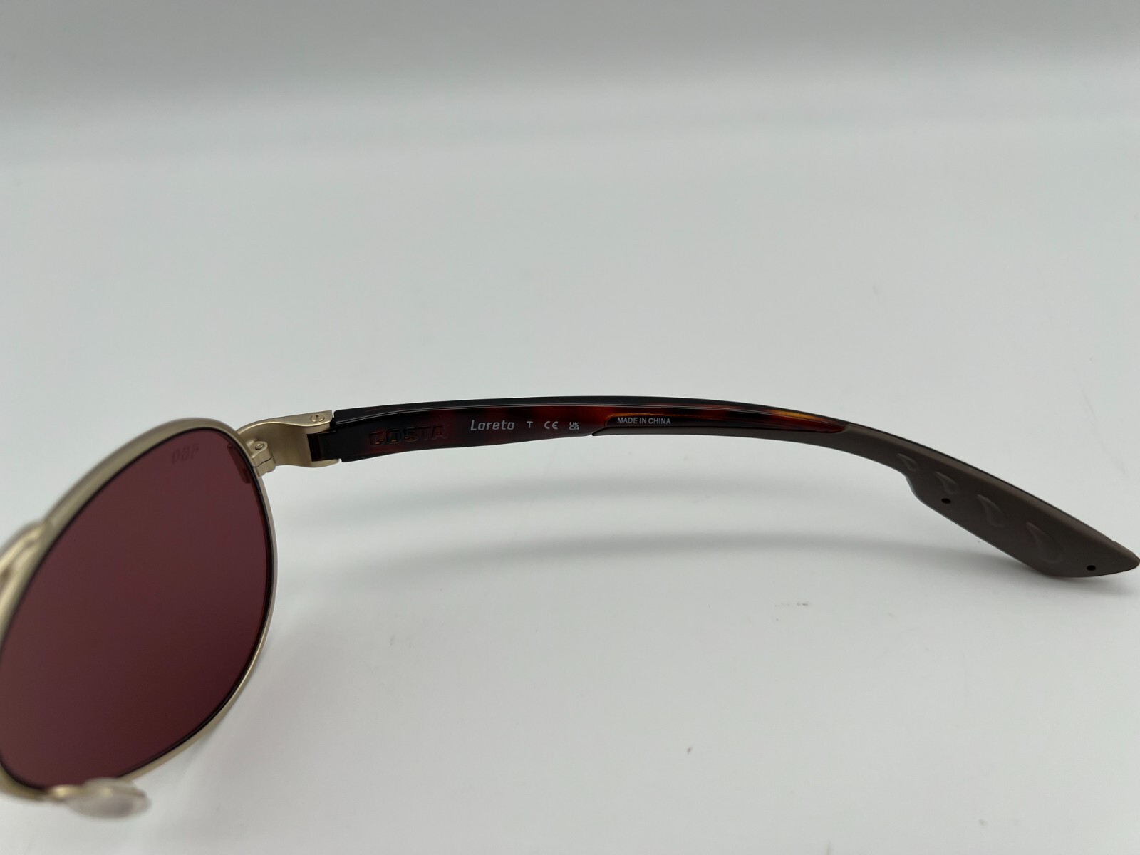 NEW Costa Del Mar LORETO Polarized Sunglasses Brushed Gold/Gold Mirror Glass 580