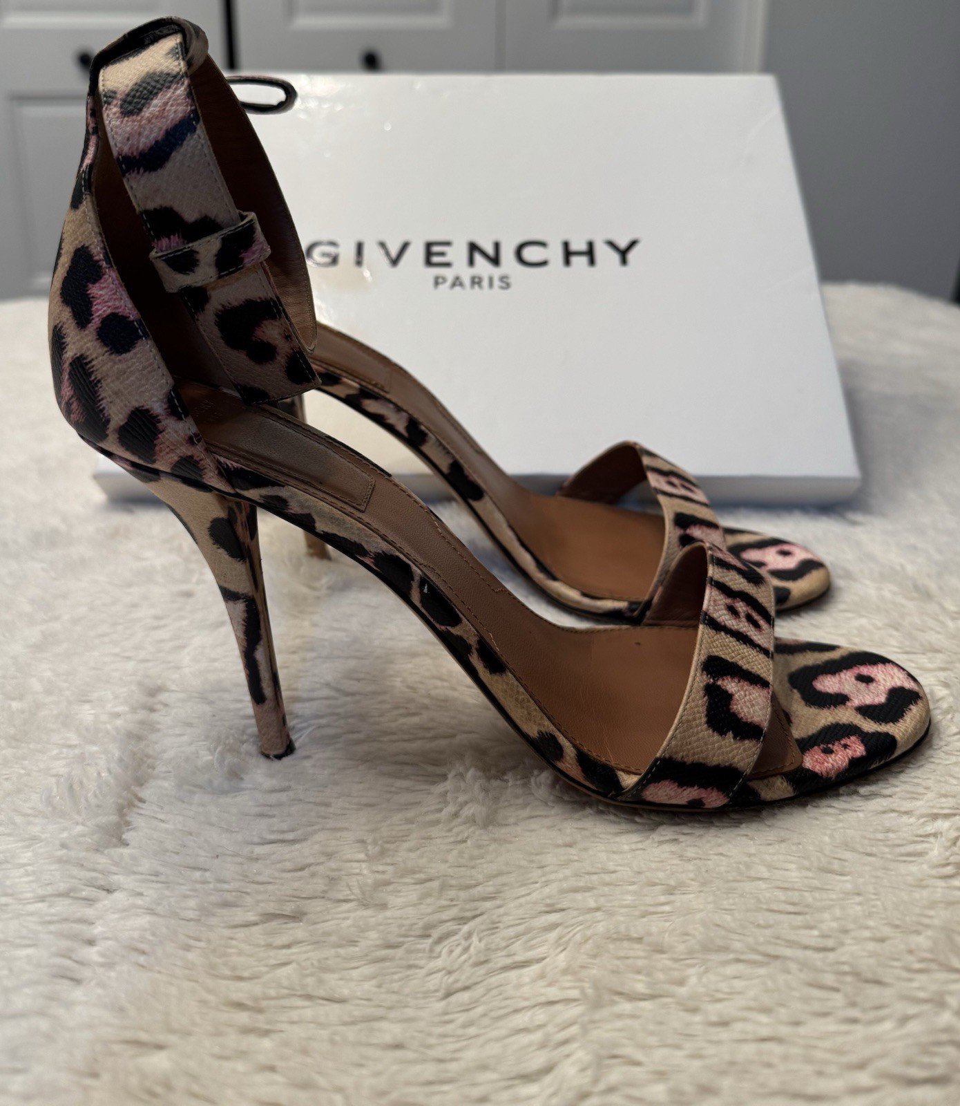 Givenchy Leopard Print Heel Sandal Retail: $750 41.5 (US 10.5) EUC W/ Box