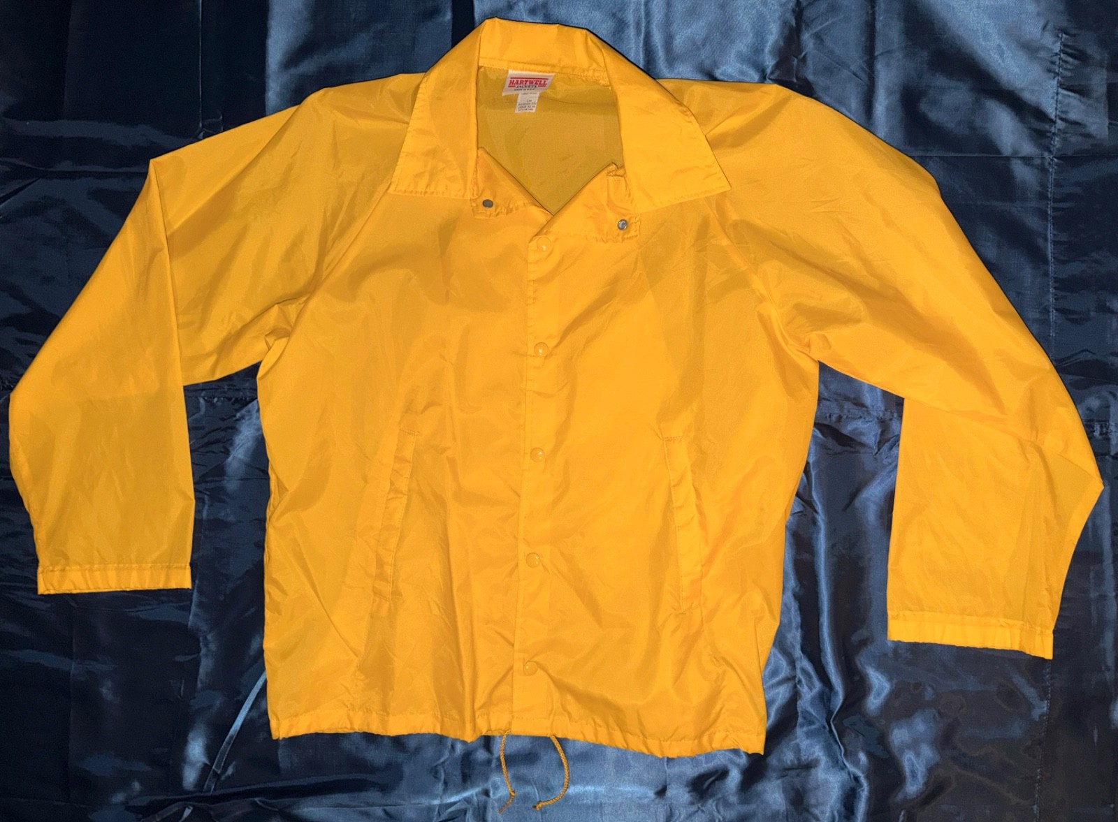 Vintage Yellow Hartwell Nylon Windbreaker Coach’s Jacket L