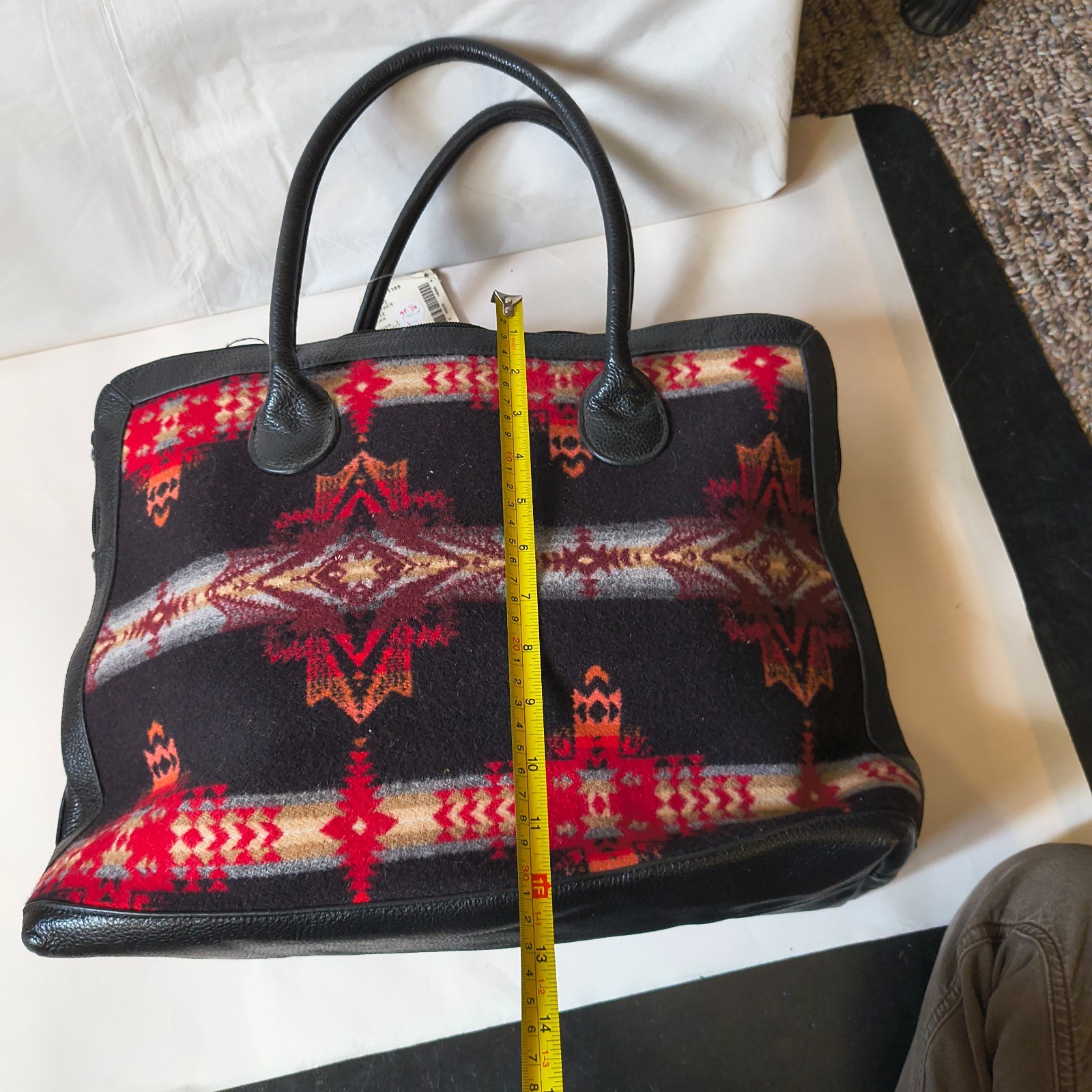 Large Pendelton Purse New with Black and Red Native American Southwest Pattern