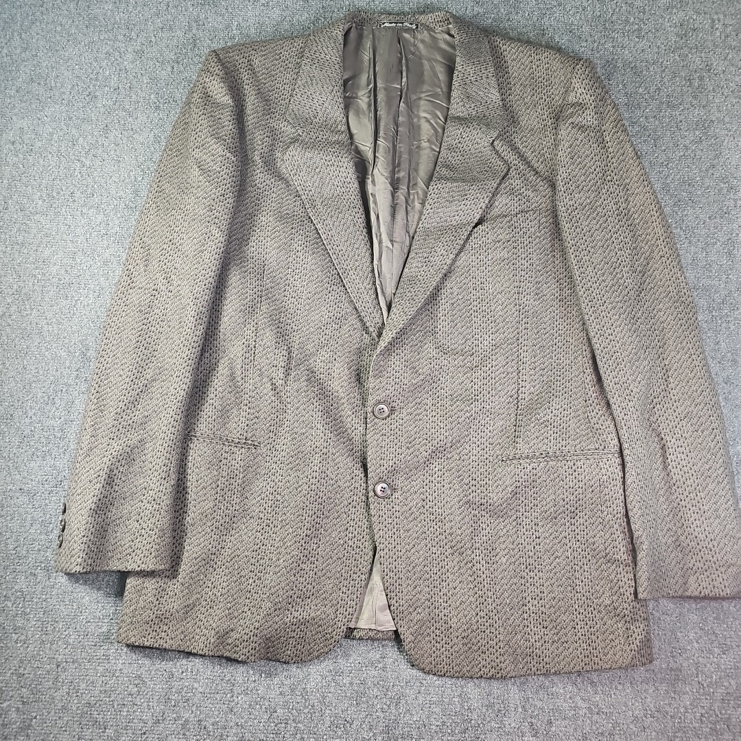 VTG MANI Giorgio Armani Tweed Wool Cashmere Jacket 44 Reg Sports Coat Italy Made