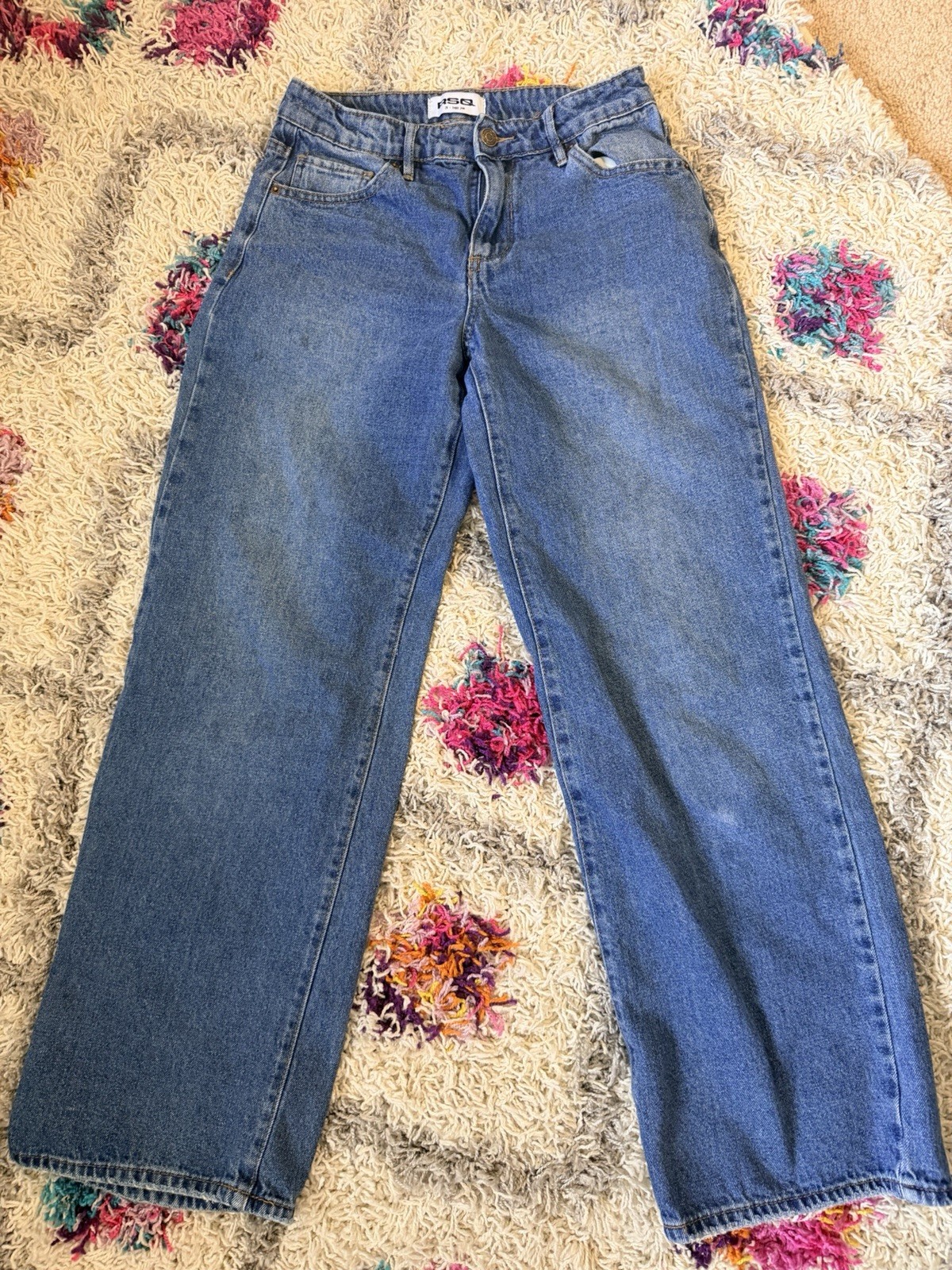 RSQ Women’s Baggy Relaxed Blue Denim Jeans Medium Wash 26″ Waist Skate