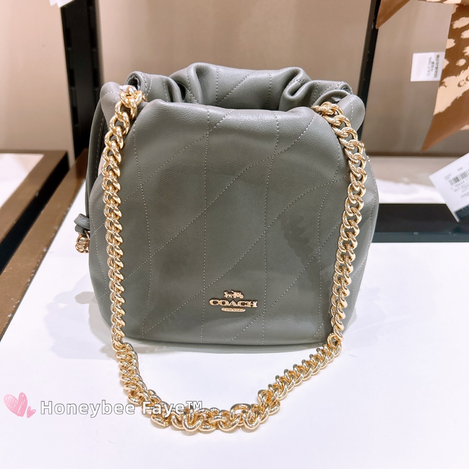 NWT Coach Faye Mini Drawstring Bag With Quilting CDB69/CDC42