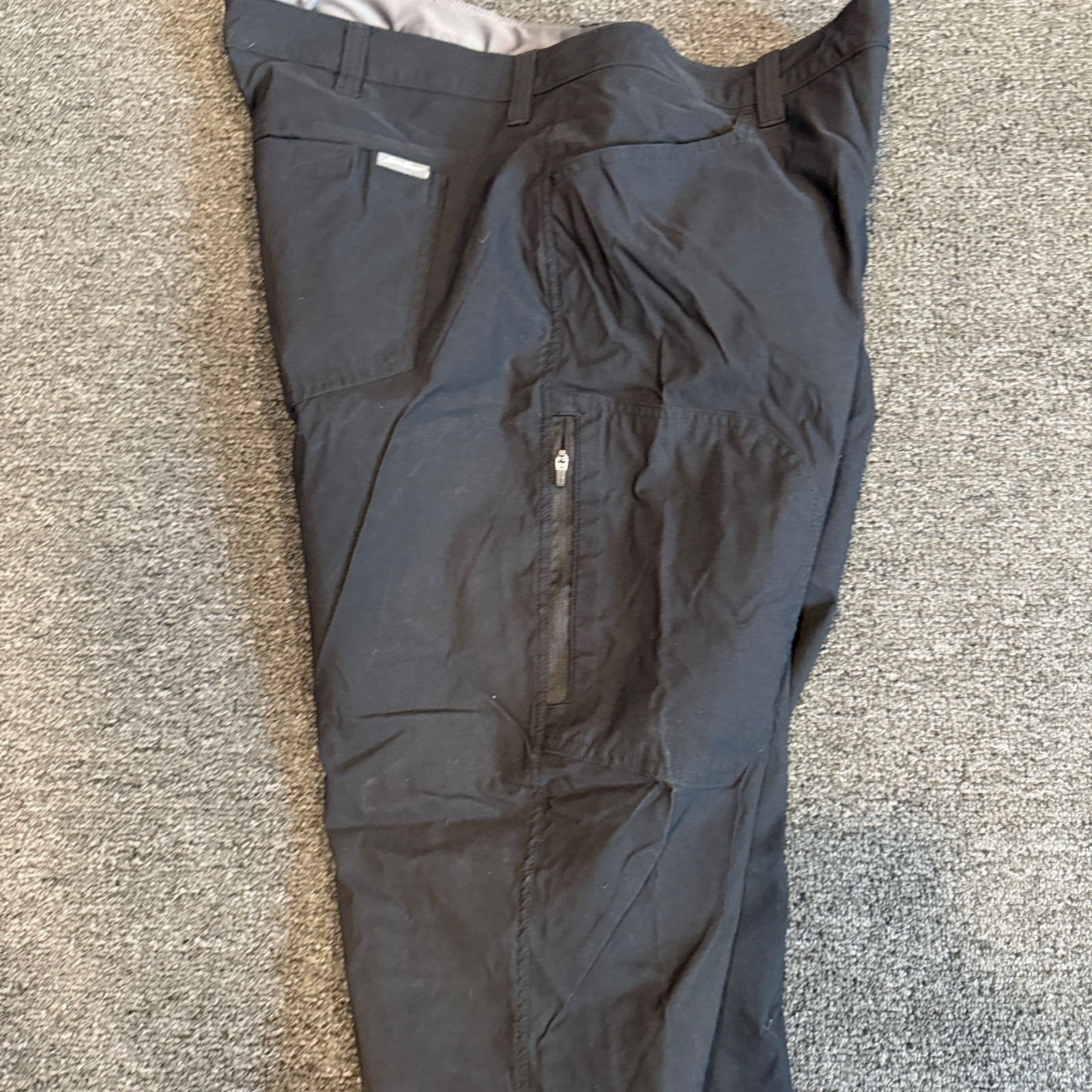 Eddie Bauer Men’s Tech Pant 40×32 Fleece Lined 2-Way Stretch Black