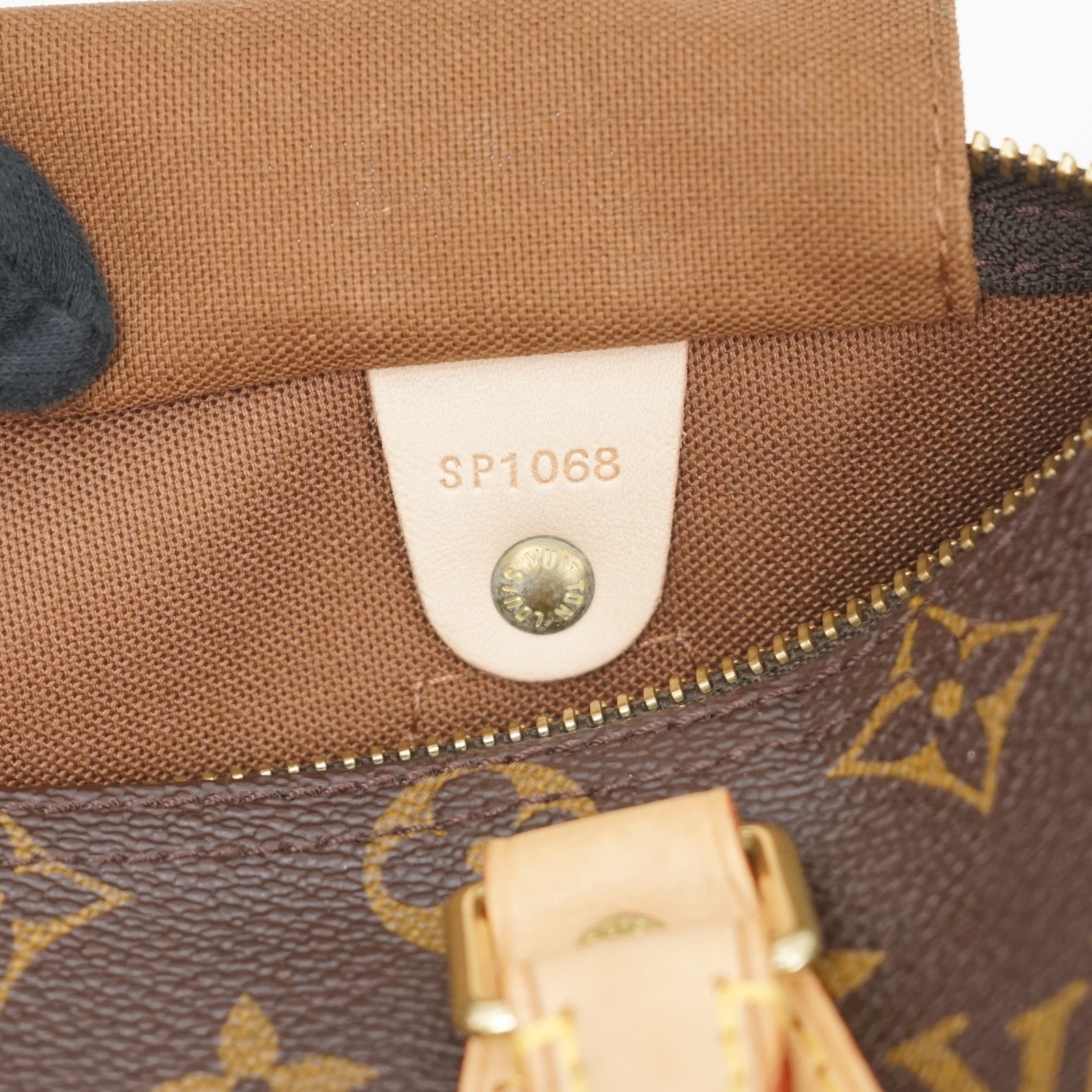 LOUIS VUITTON Speedy 25 Handbag Purse Monogram Canvas M41528 SP1068 w/Padlock