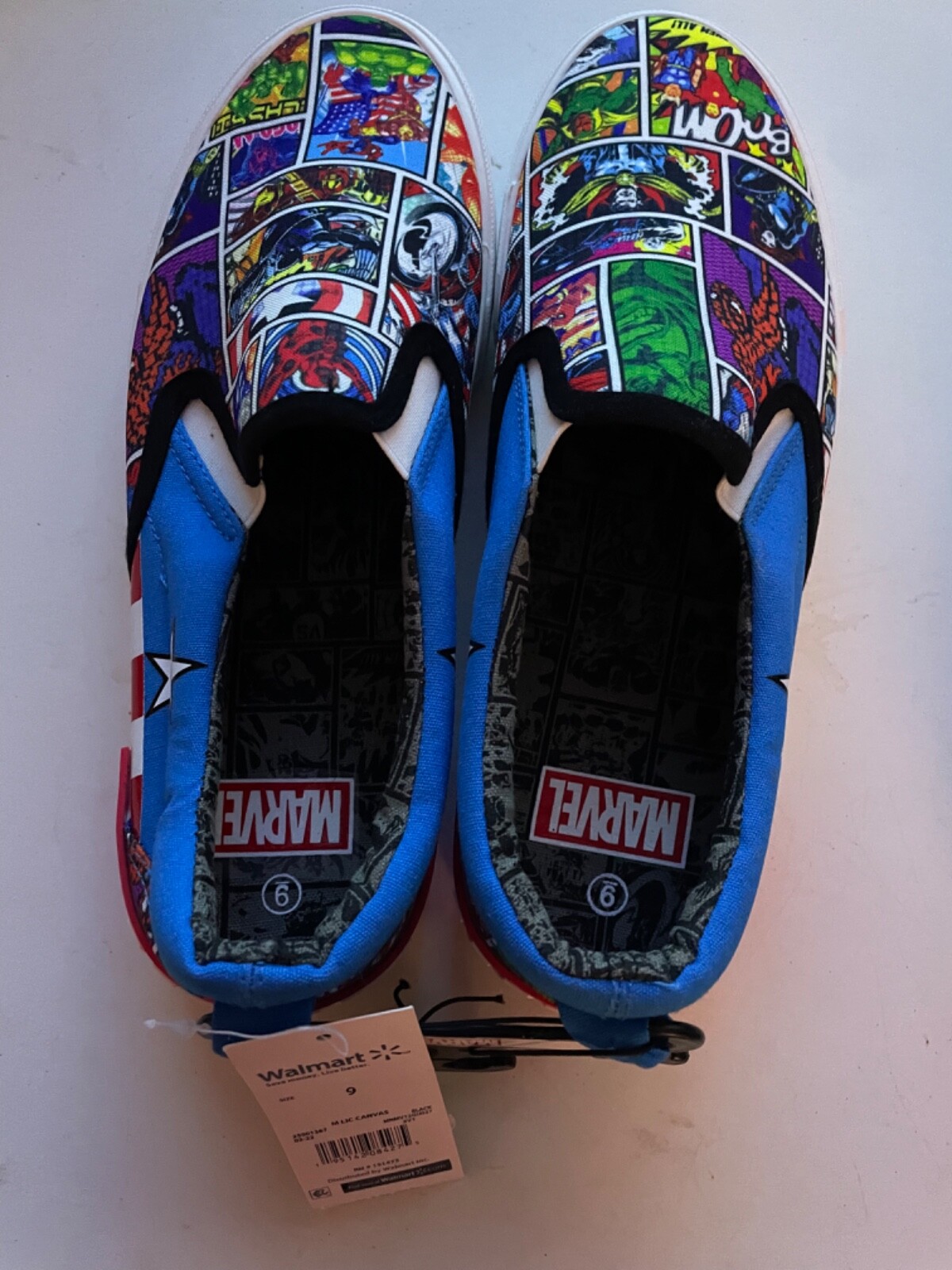 Marvel Superhero Slip On Shoes, Men’s Captain America, Hulk, & Spiderman.