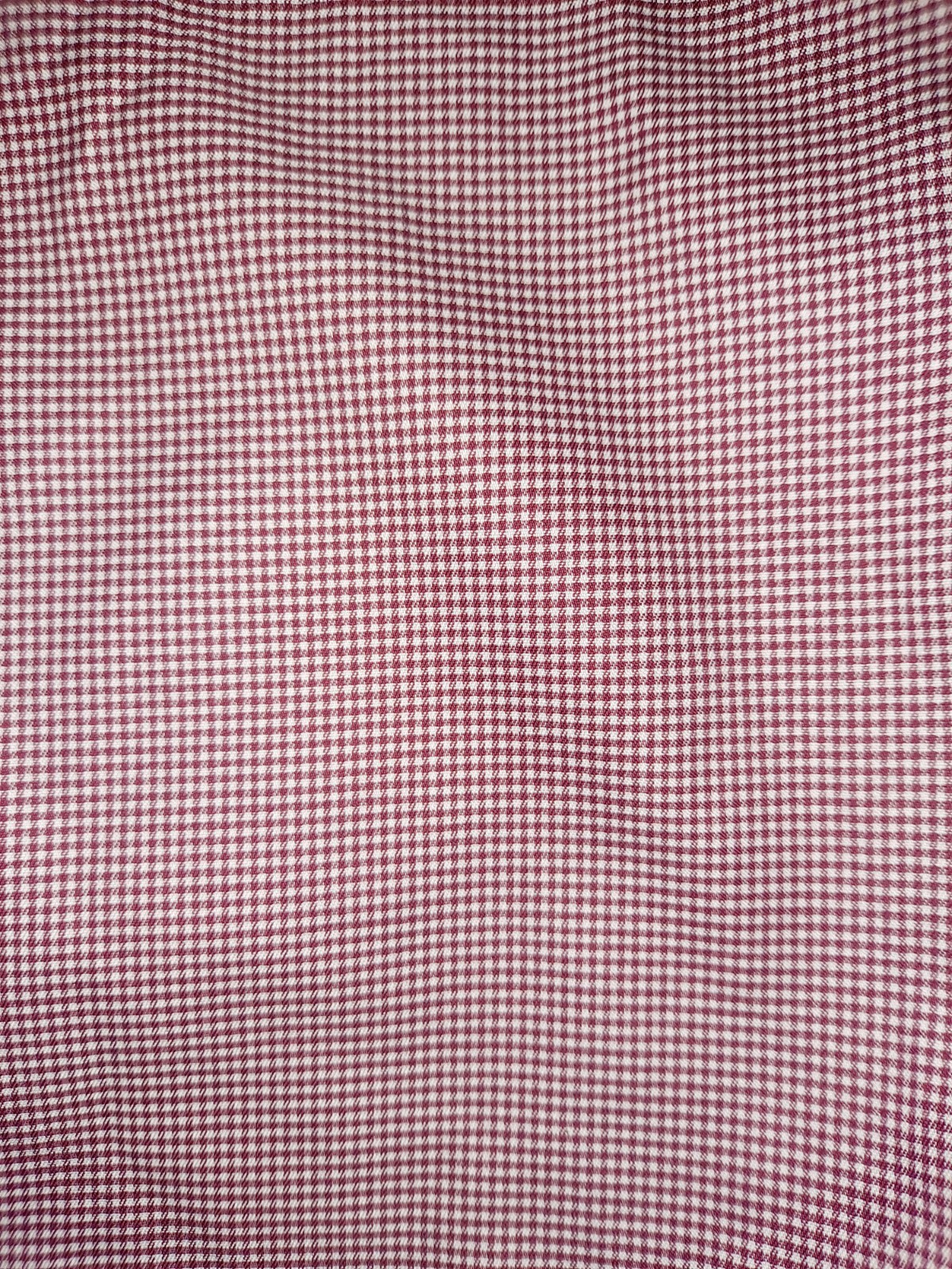 PRONTO UOMO NON-IRON RED WHITE CHECK BUTTON UP DRESS SHIRT MENS 17.5 32/33