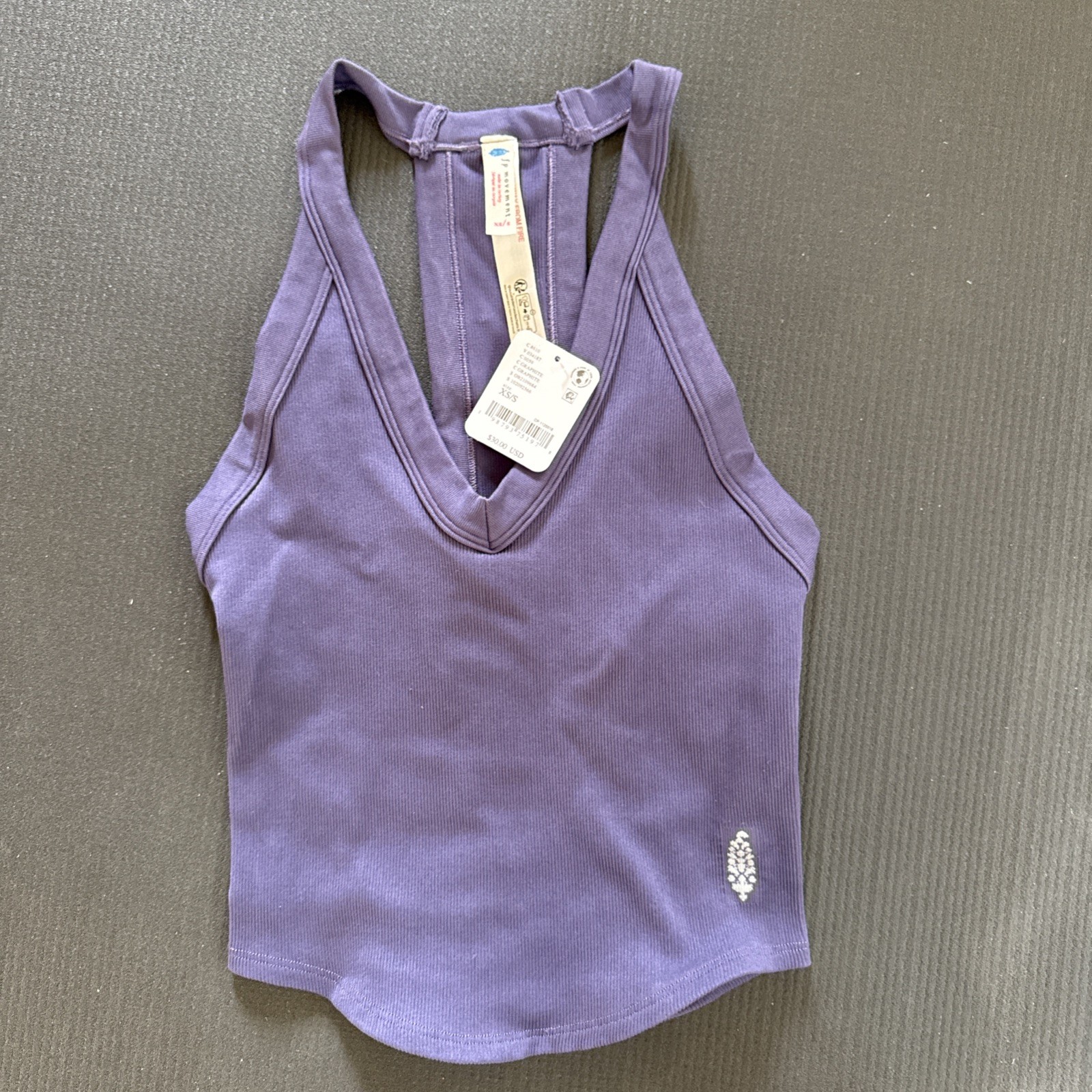 FP Movement Women’s All Clear V Neck Cami Graphite Xs/s Nwt$30