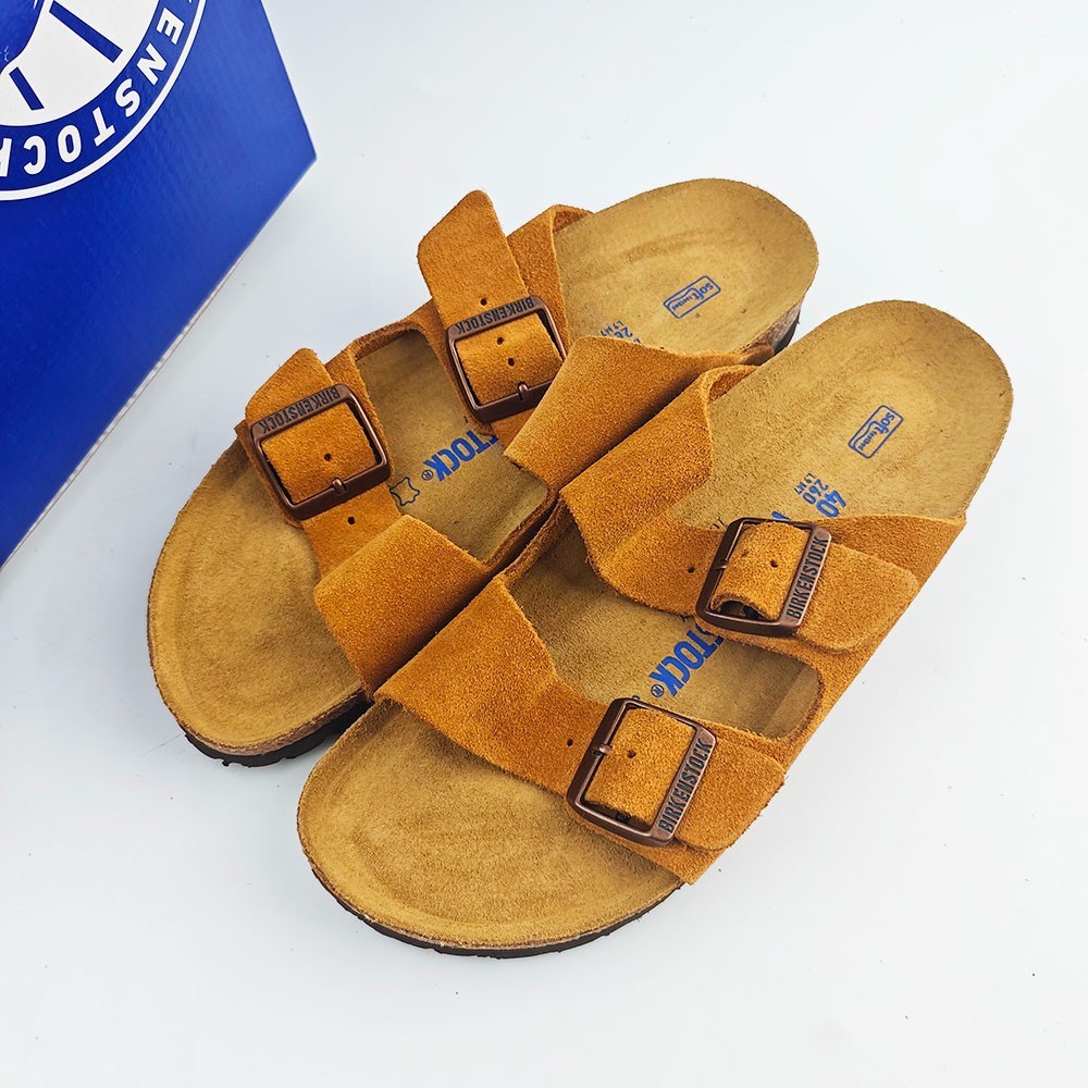 Birkenstock Arizona Mink Suede Leather Unisex Sandals Size EU 37-45