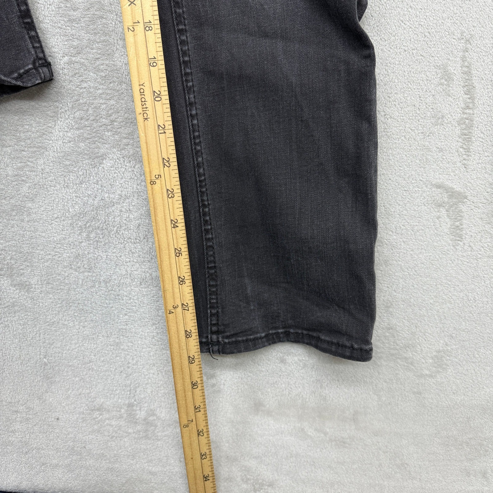 BKE Jeans Mens 28×30 Black Aiden Slim Straight Jeans Faded Stretch Denim Preppy