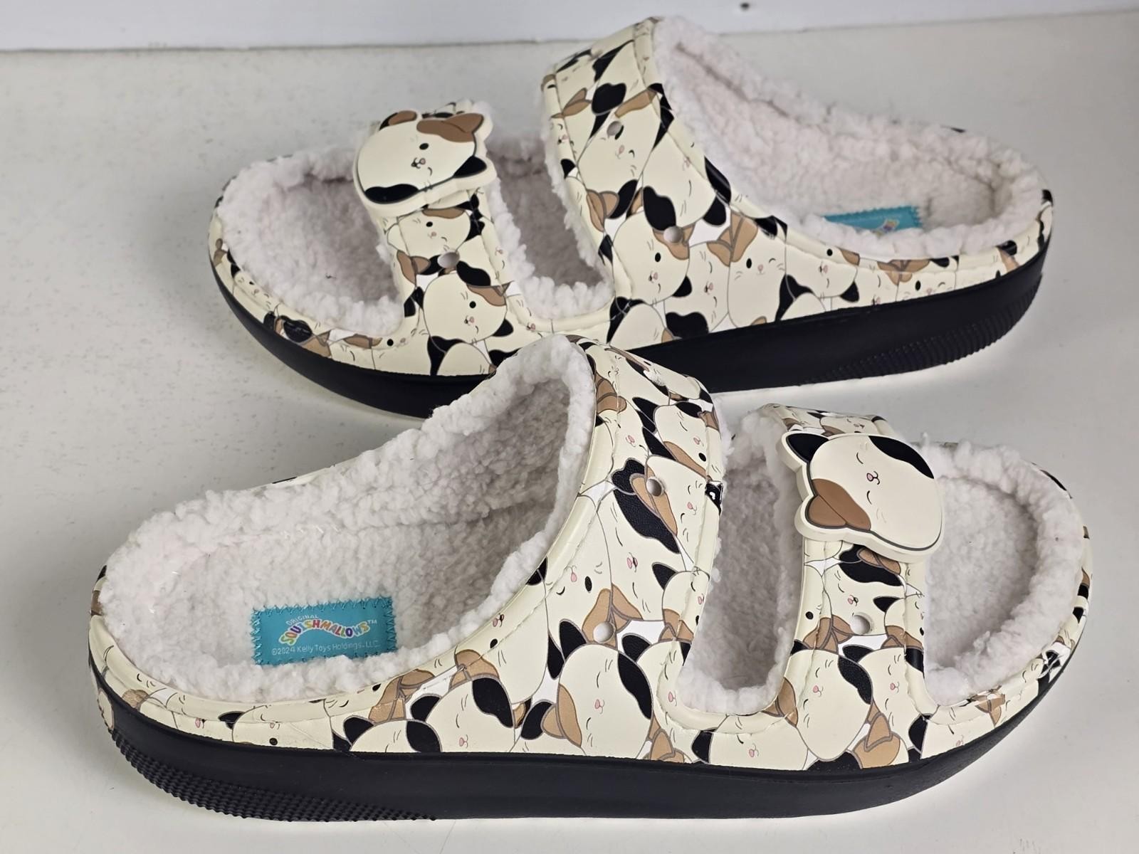 Unisex CROCS Squishmallows CAM Faux Fur Lined Cozy Sandals M-4/ W-6 Slide On New