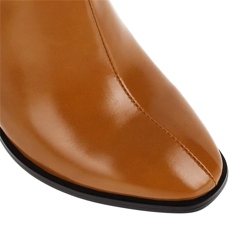 New For Girl Women’s Elegant Knee High Boots High Boots Zipper Heeled Long Shoes