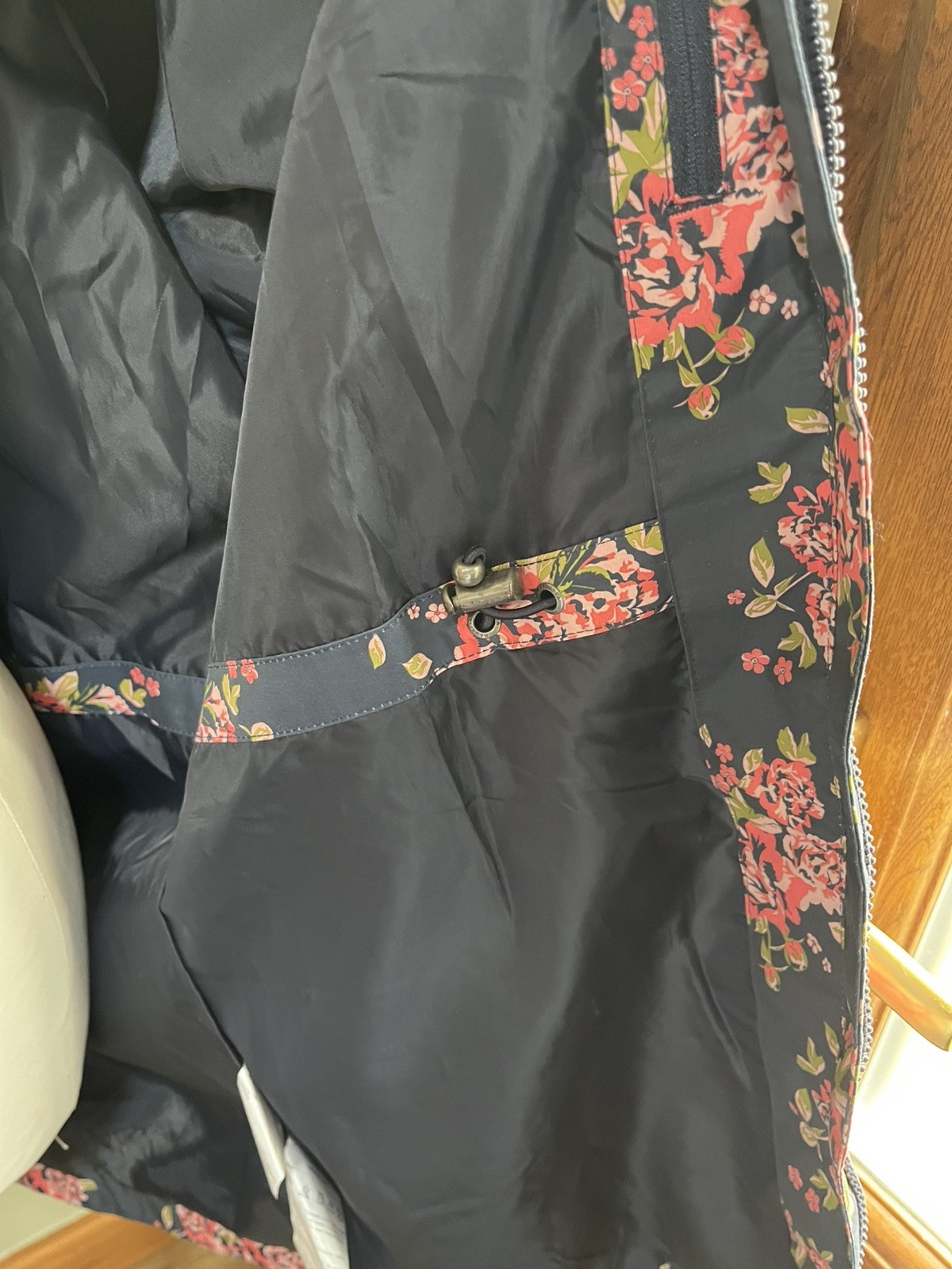 Regatta Waterproof Raincoat Ladies Jacket Blue Pink Floral Foldaway Hood UK14