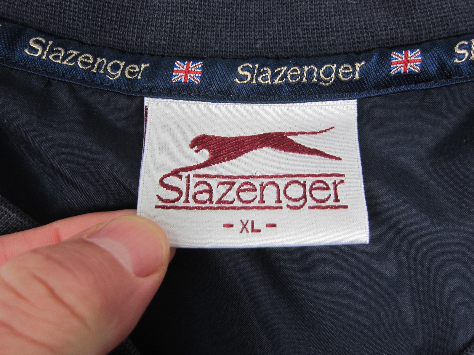 Vintage Slazenger Sweatshirt Mens Extra Large XL Blue Green Plaid Golfing Golf
