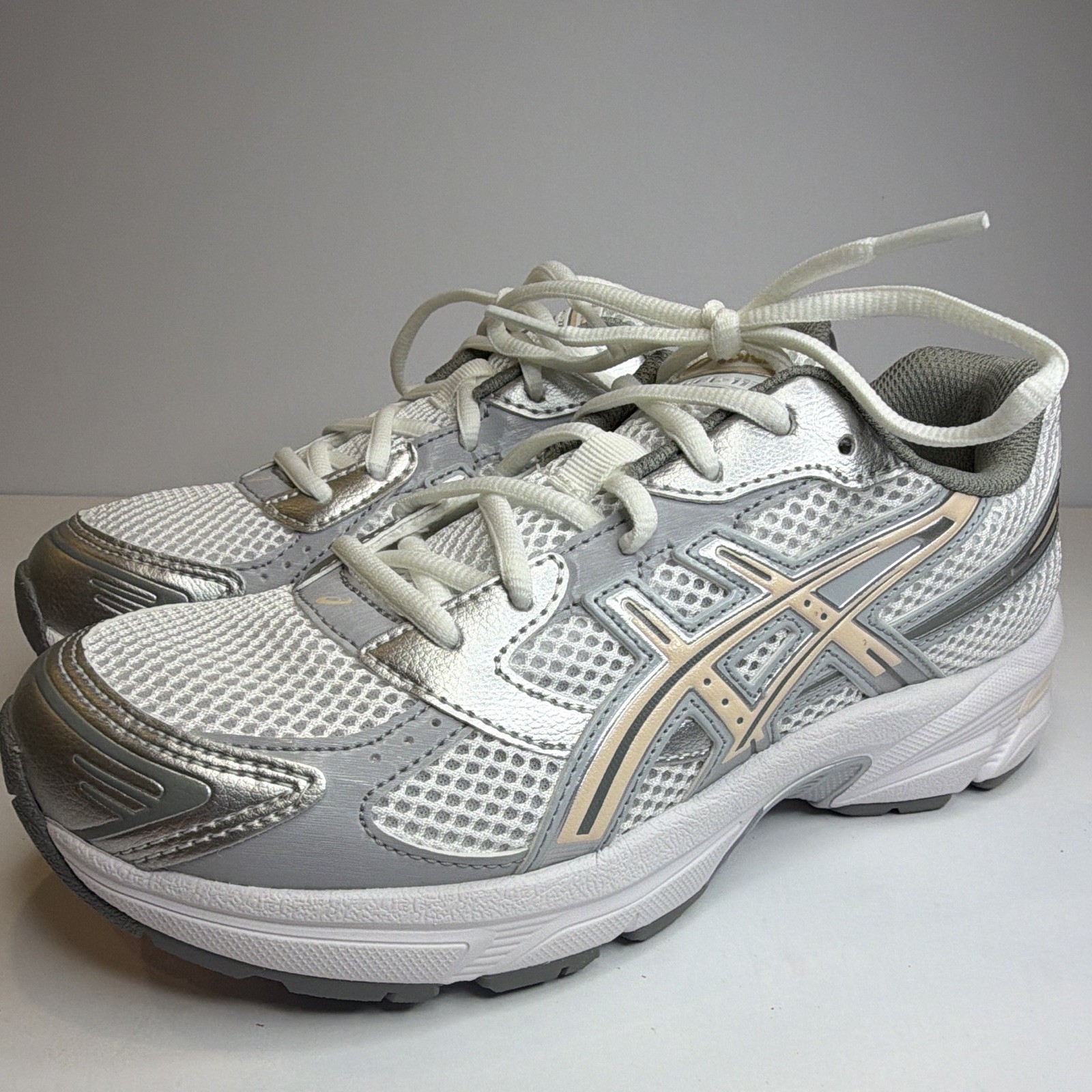 ASICS GEL-1130 GS Low Top Lace-Up White/Pearl Pink/Gray Kids 5.5 1204A169-101
