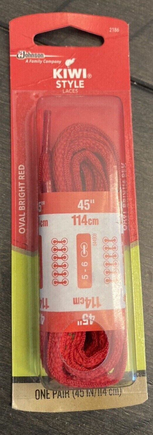 KIWI Shoe Lace Oval Red 45 In – 1 Pair – Pack of 1