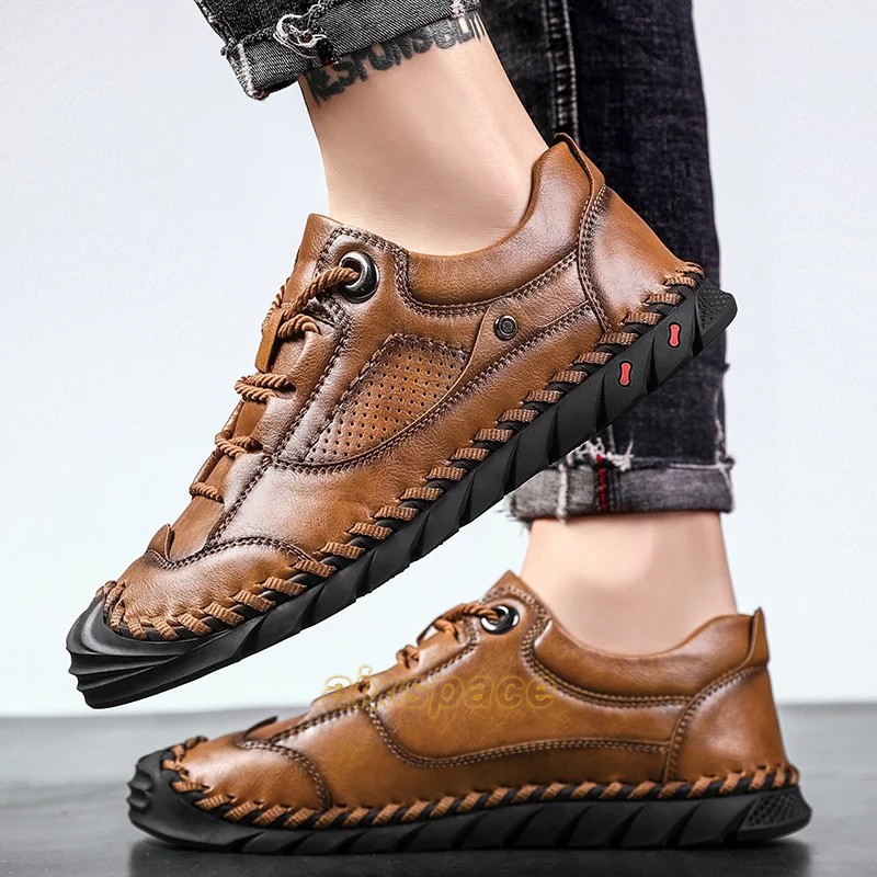 Handmade Working Comfortable Men Genuine Leather Dress Shoes Casual Shoes