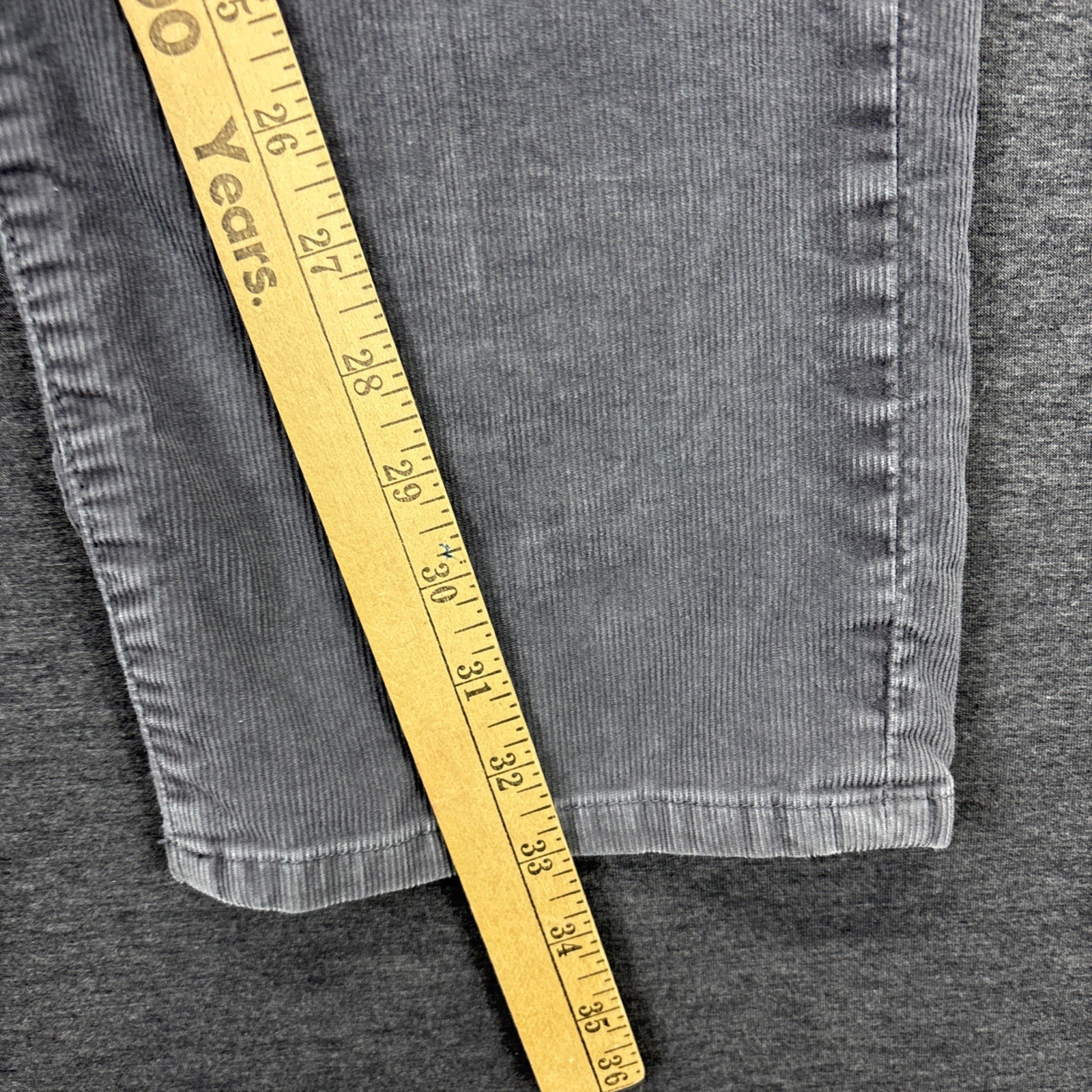 7 Diamonds Corduroy Pants Mens 34×33 Clifton Slim Straight 5 Pocket Gray Stretch