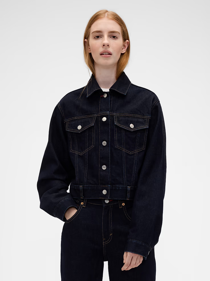 NEW – GAP – Gap Victoria Beckham Relaxed Crop Denim Jacket – Sale