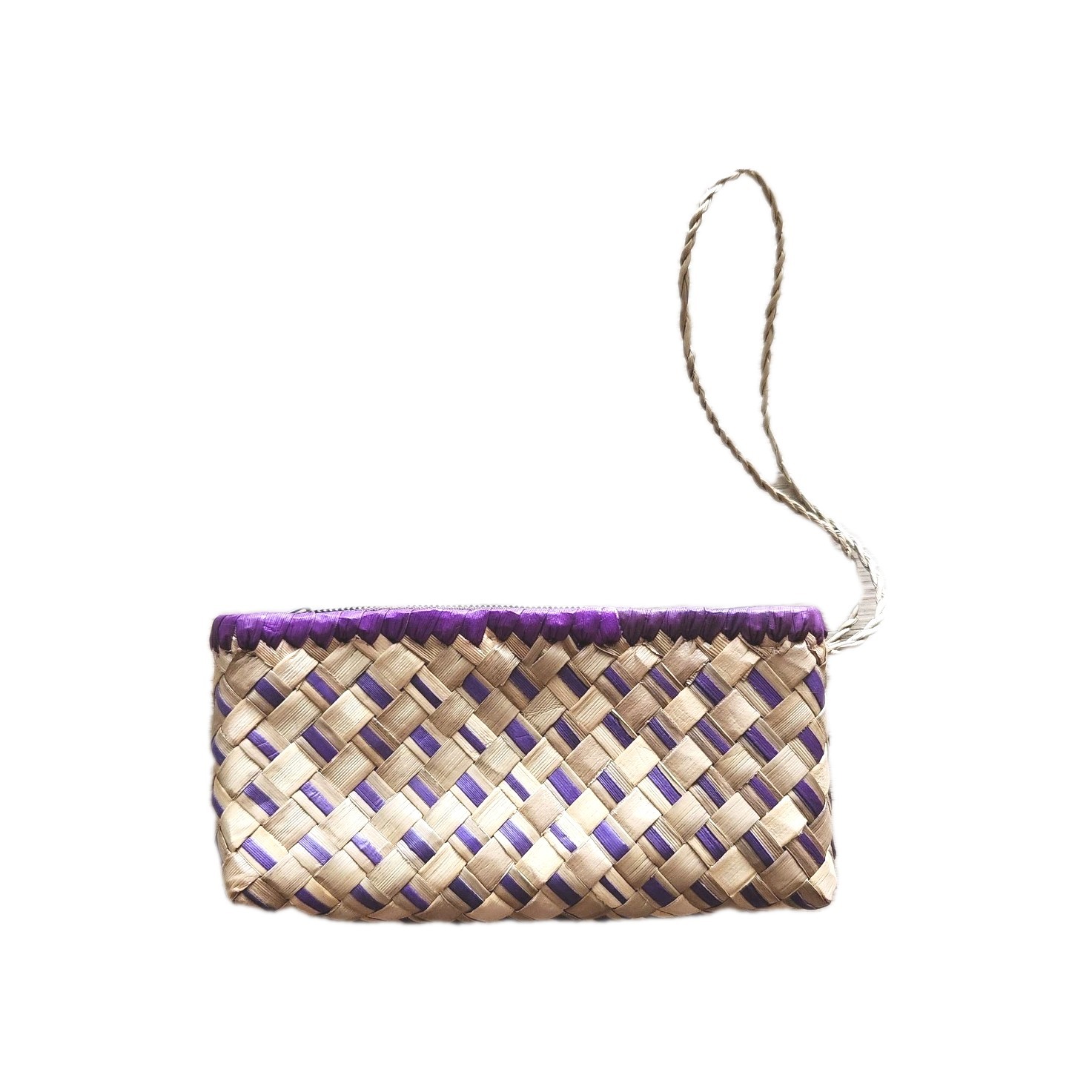 Natural Woven Wallet Coin Purse Boho Ethnic Handmade Philippines 6.5×3.25 NWOT B