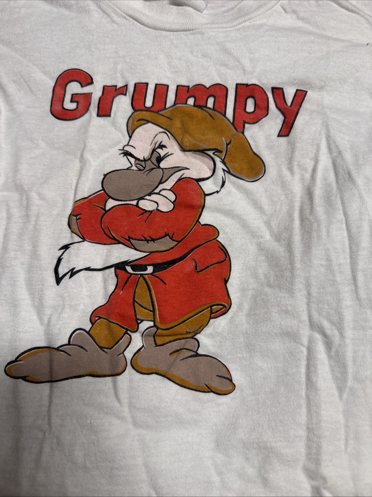 Vintage Disney Snow White and The Seven Grumpy Kids Shirt Size 4 15×16”