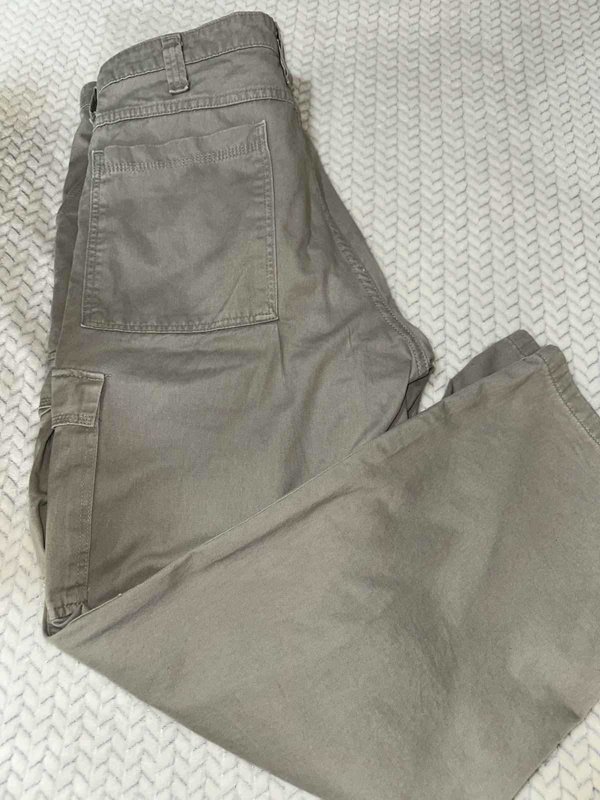Wrangler Mens Relaxed Fit Cargo Pants Tan Soft 38×30 Outdoor