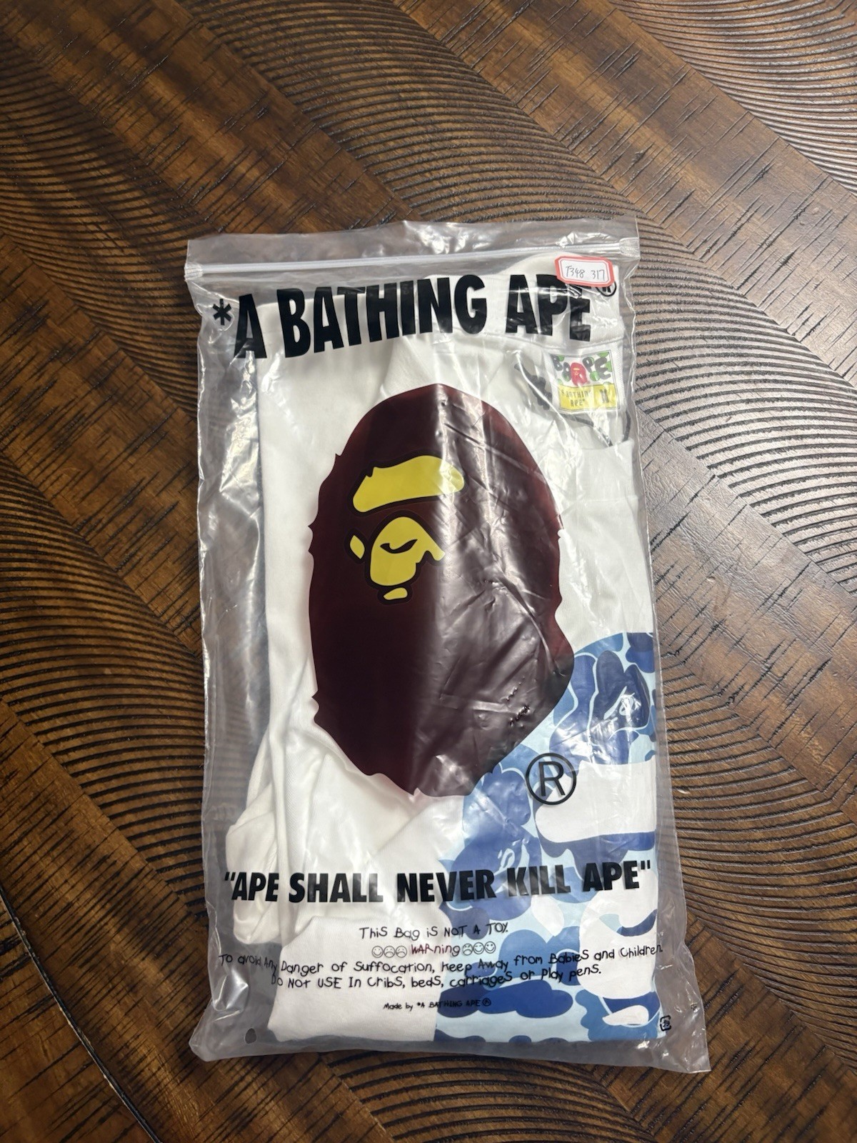 A Bathing Ape BAPE Men’s Graphic Logo Crew Neck T-Shirt White Size M