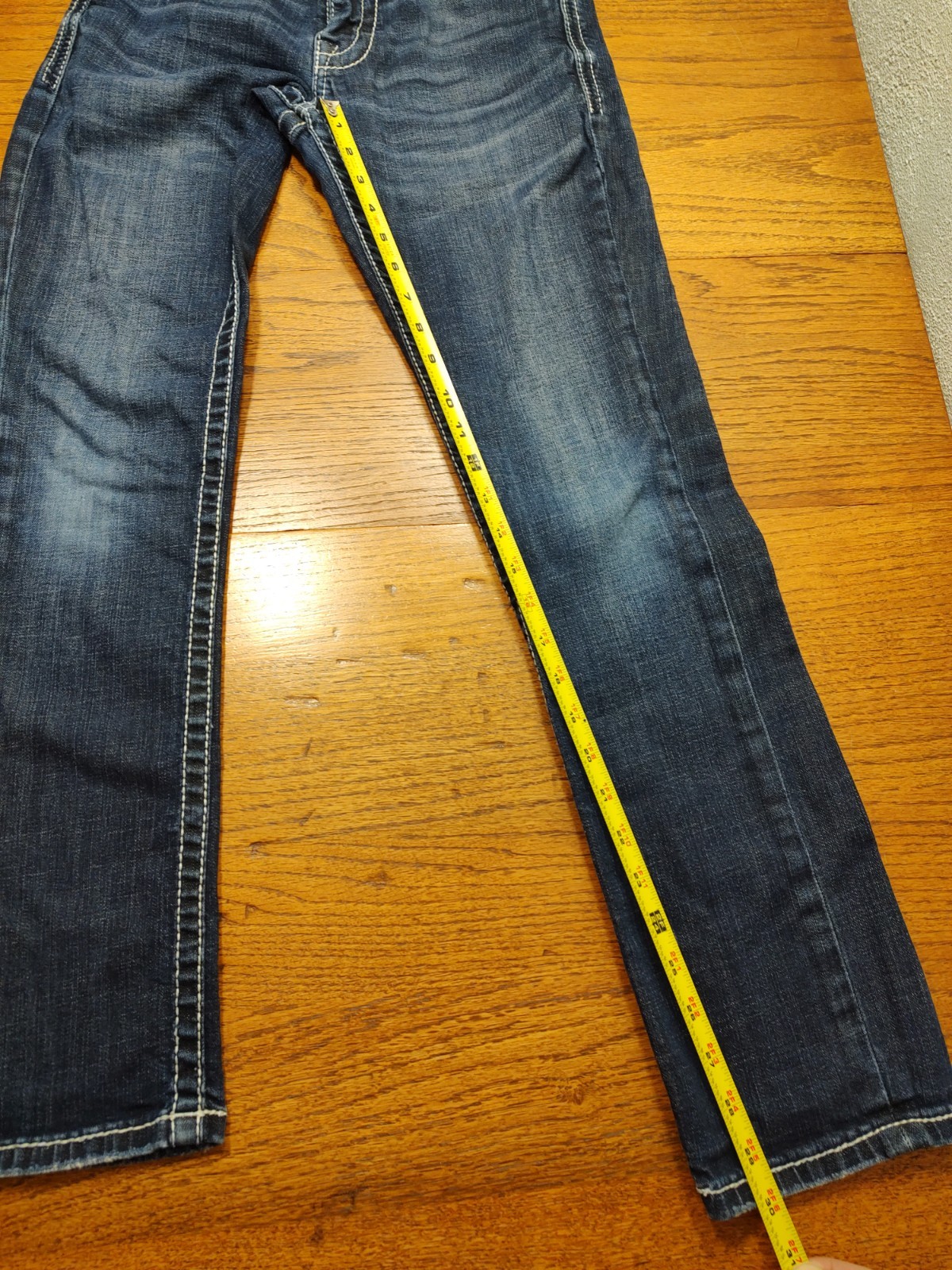 BKE Alec Straight Mens Tag 27×30 Blue Denim Jeans Slim Straight Jeans