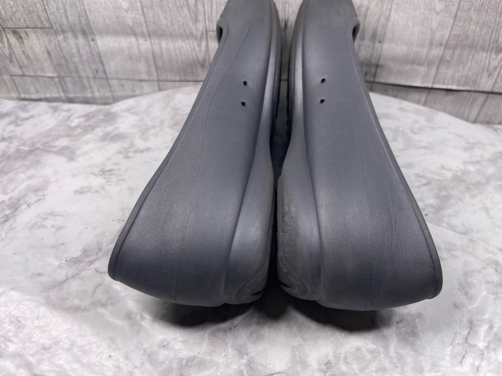 Crocs Lenora Ballet Flats Women 9M Bow Rubber Shoes Black Pink Slip On Loafers