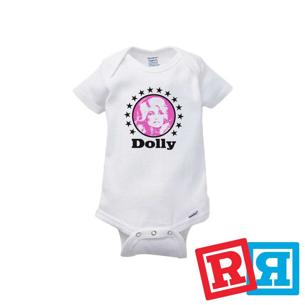 Dolly Parton Gerber Baby Onesie® Cotton Unisex White Short Sleeve Bodysuit